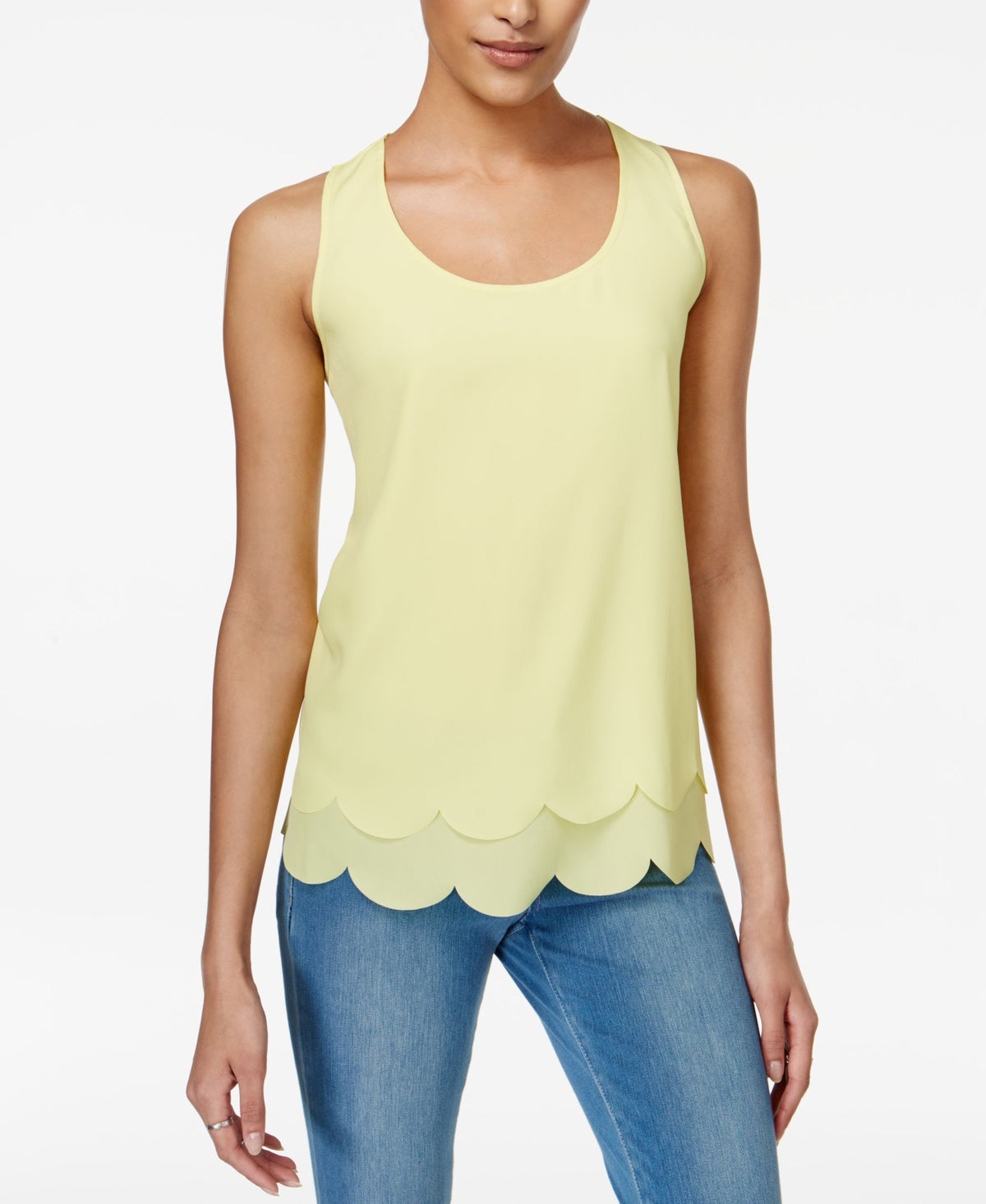 Maison Jules Tiered Cutout Shell
