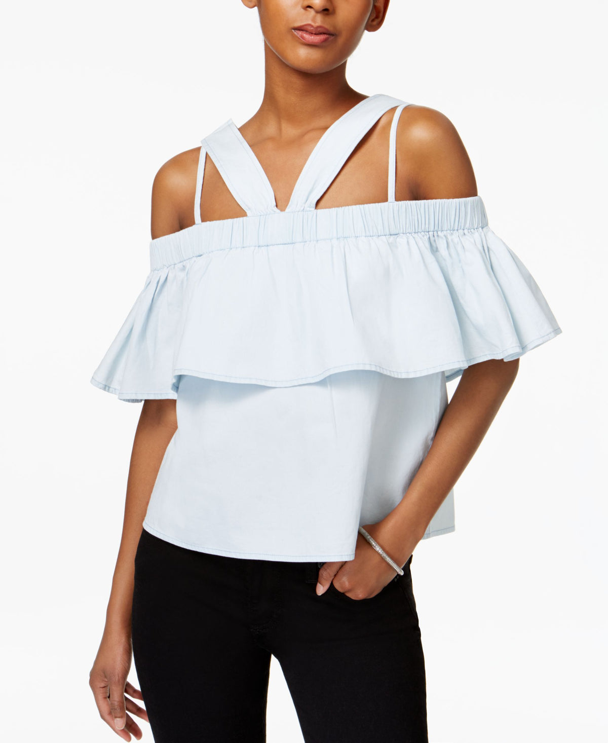 Minkpink Cloud Nine Cotton Off The Shoulder Top