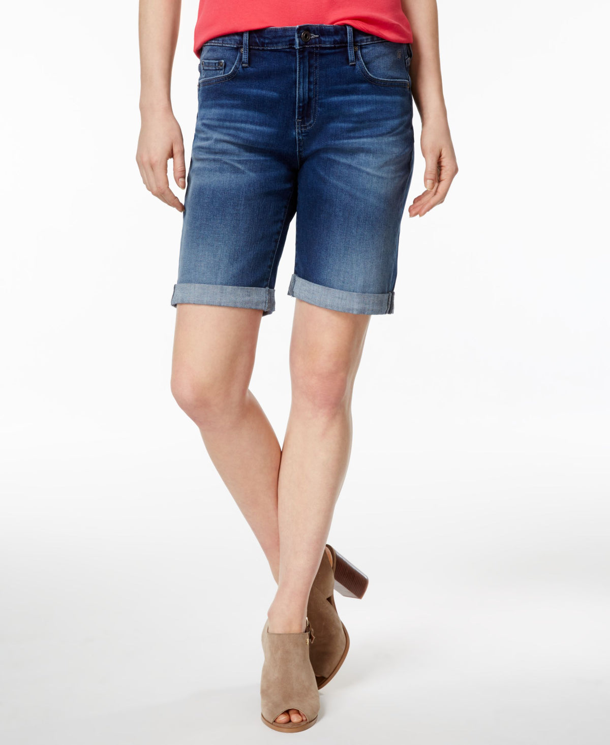 Tommy Hilfiger Womens Th Flex Cuffed Bermuda Shorts
