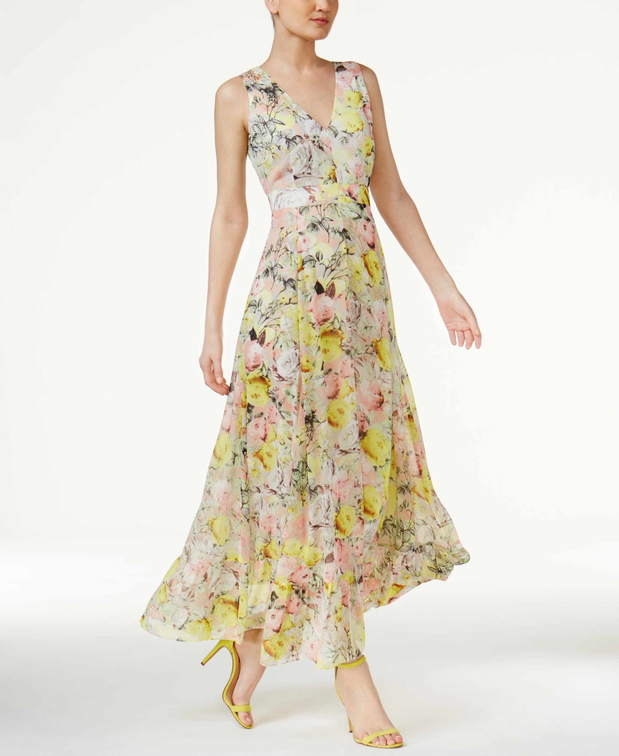 INC International Concepts Petite Floral Print Maxi Dress