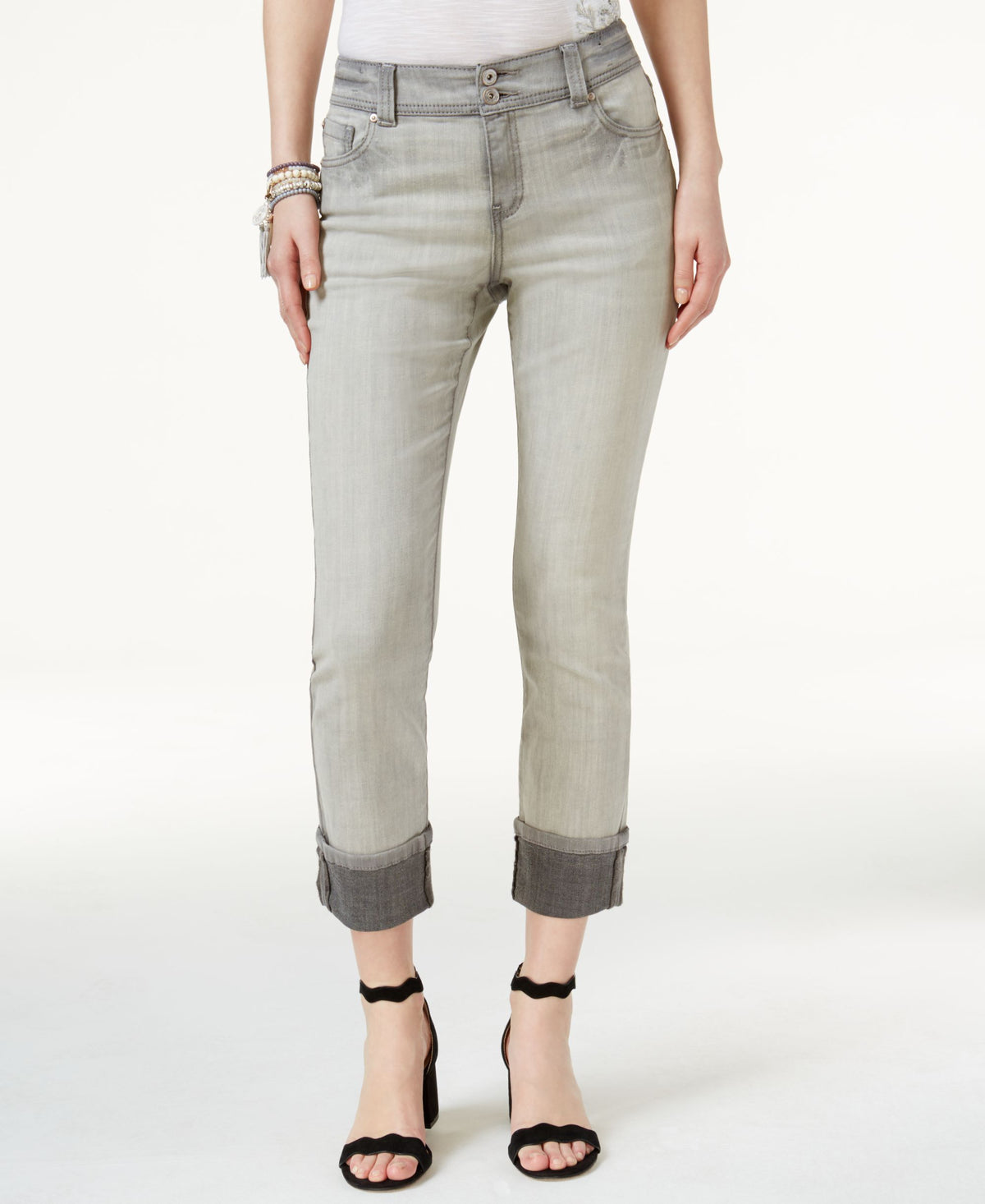 INC International Concepts Curvy Fit Cropped Jeans