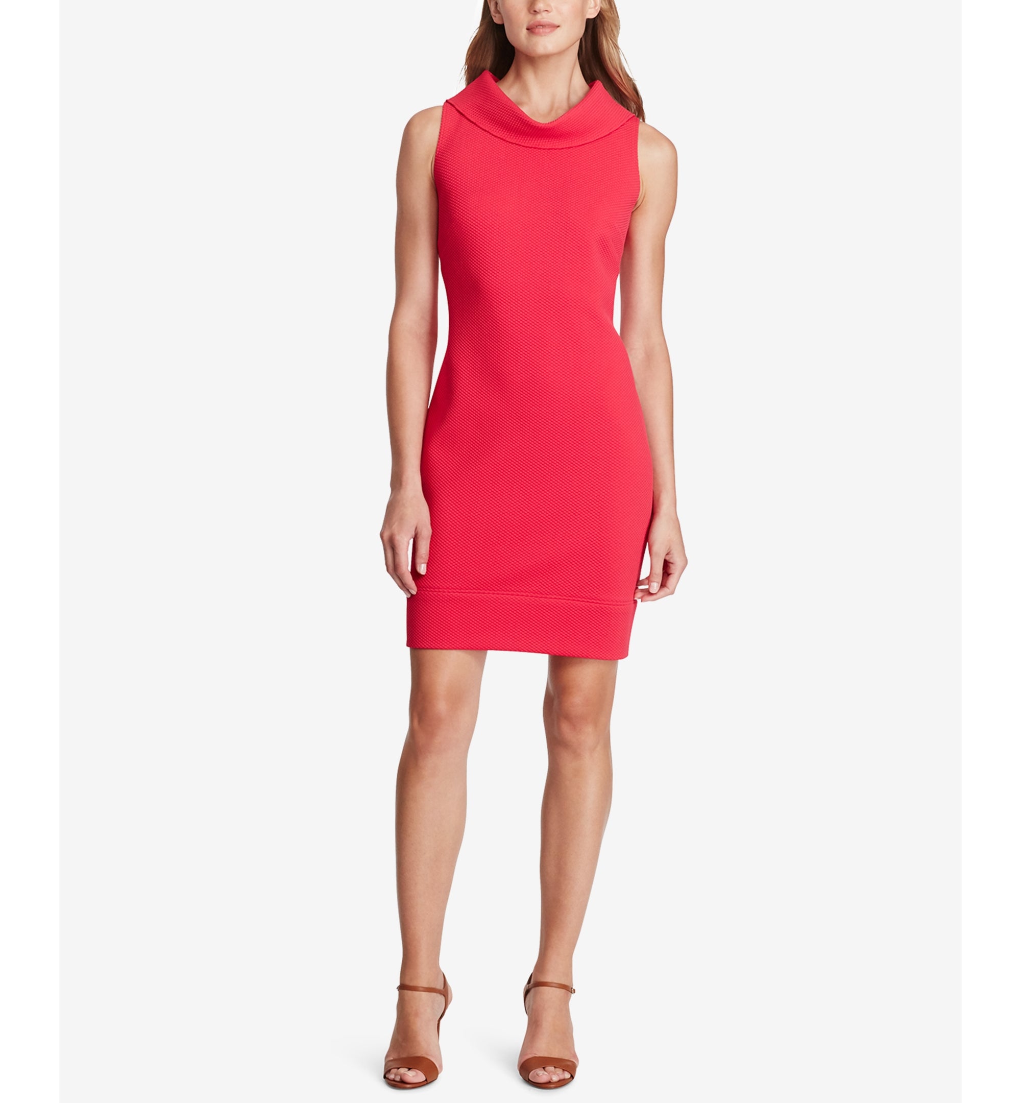 Cowl-Neck Sheath Dress