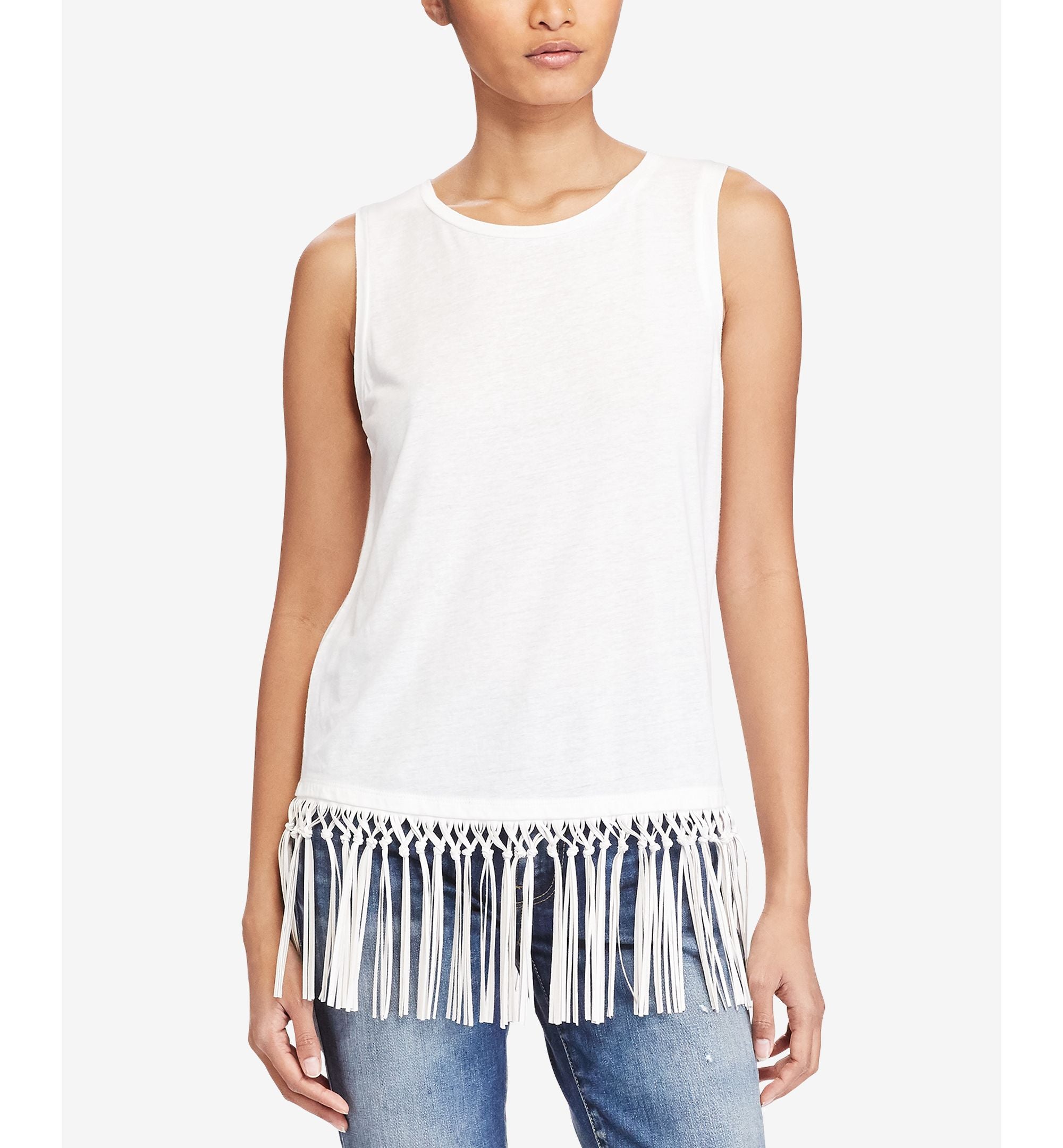 Polo Ralph Lauren Fringed Jersey Tank Top
