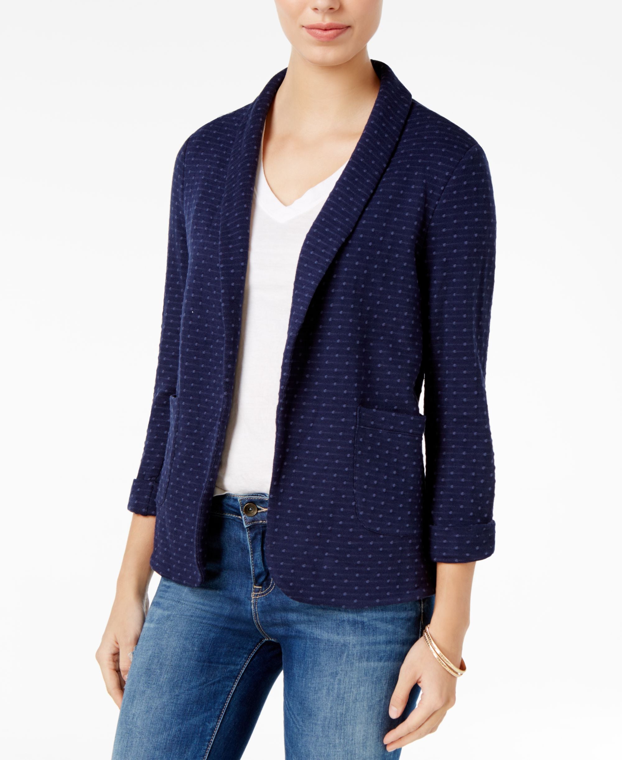 Maison Jules Cotton Knit Blazer