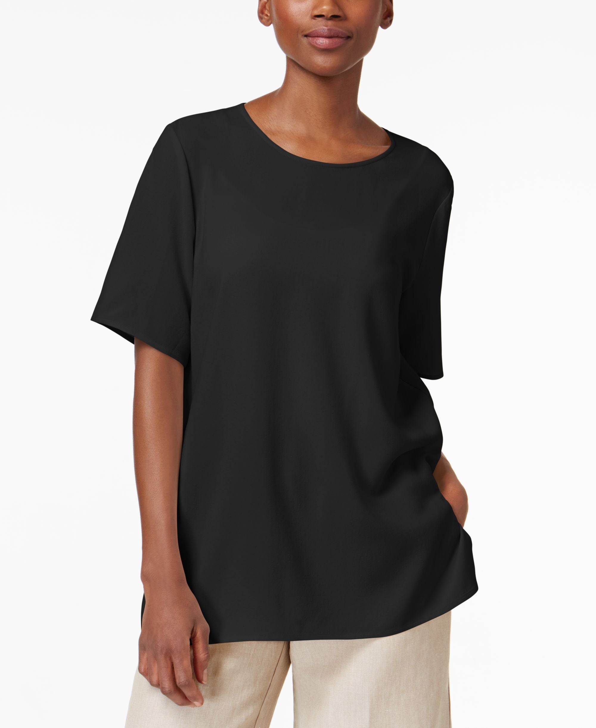 Eileen Fisher Silk Boxy Top