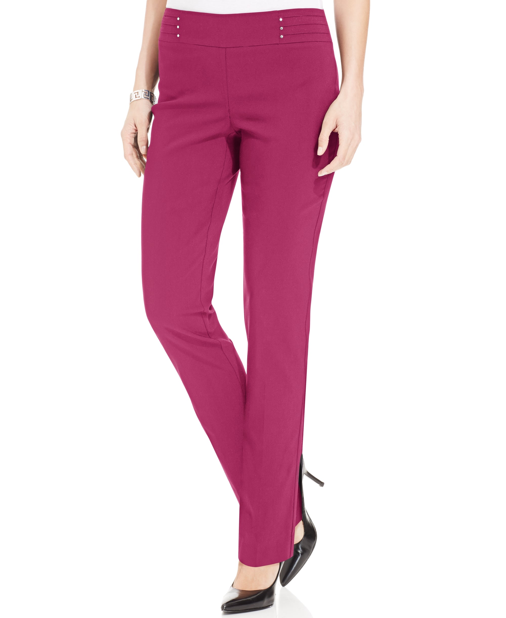 Studded Pull-On Pants, Petite & Petite Short