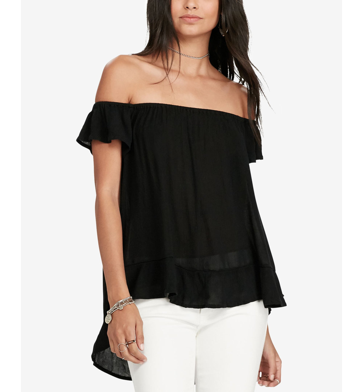 Denim Supply Ralph Lauren Crepe Off The Shoulder Top