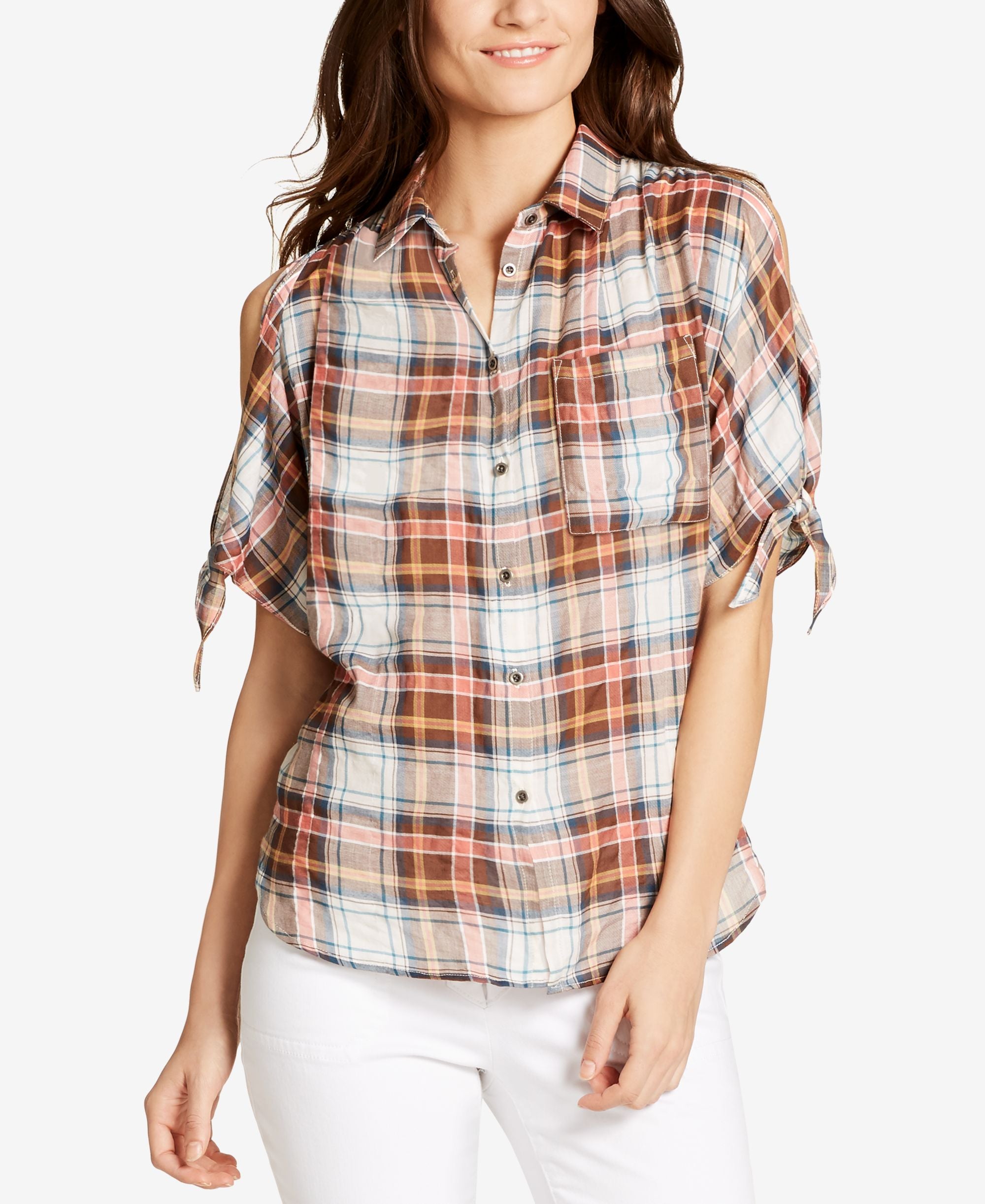 William Rast Clapton Cotton Plaid Print Shirt