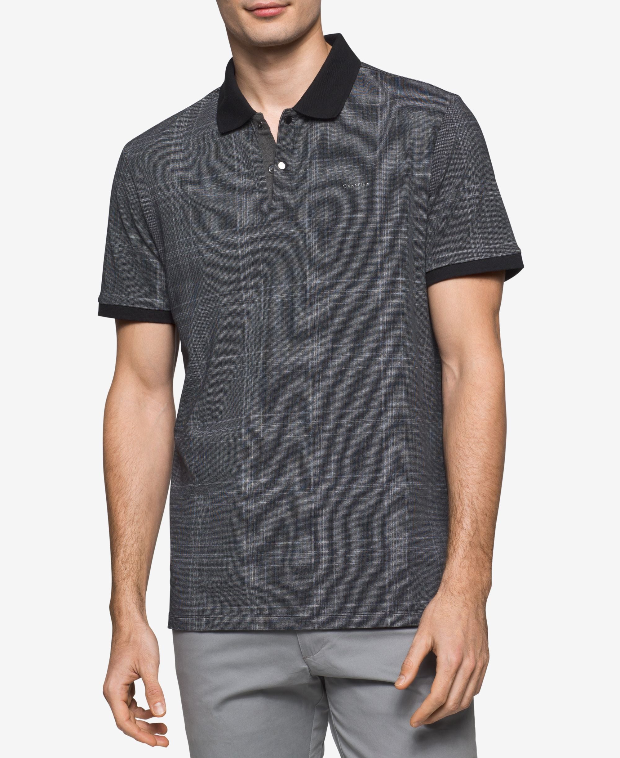 Calvin Klein Mens Liquid Cotton Polo