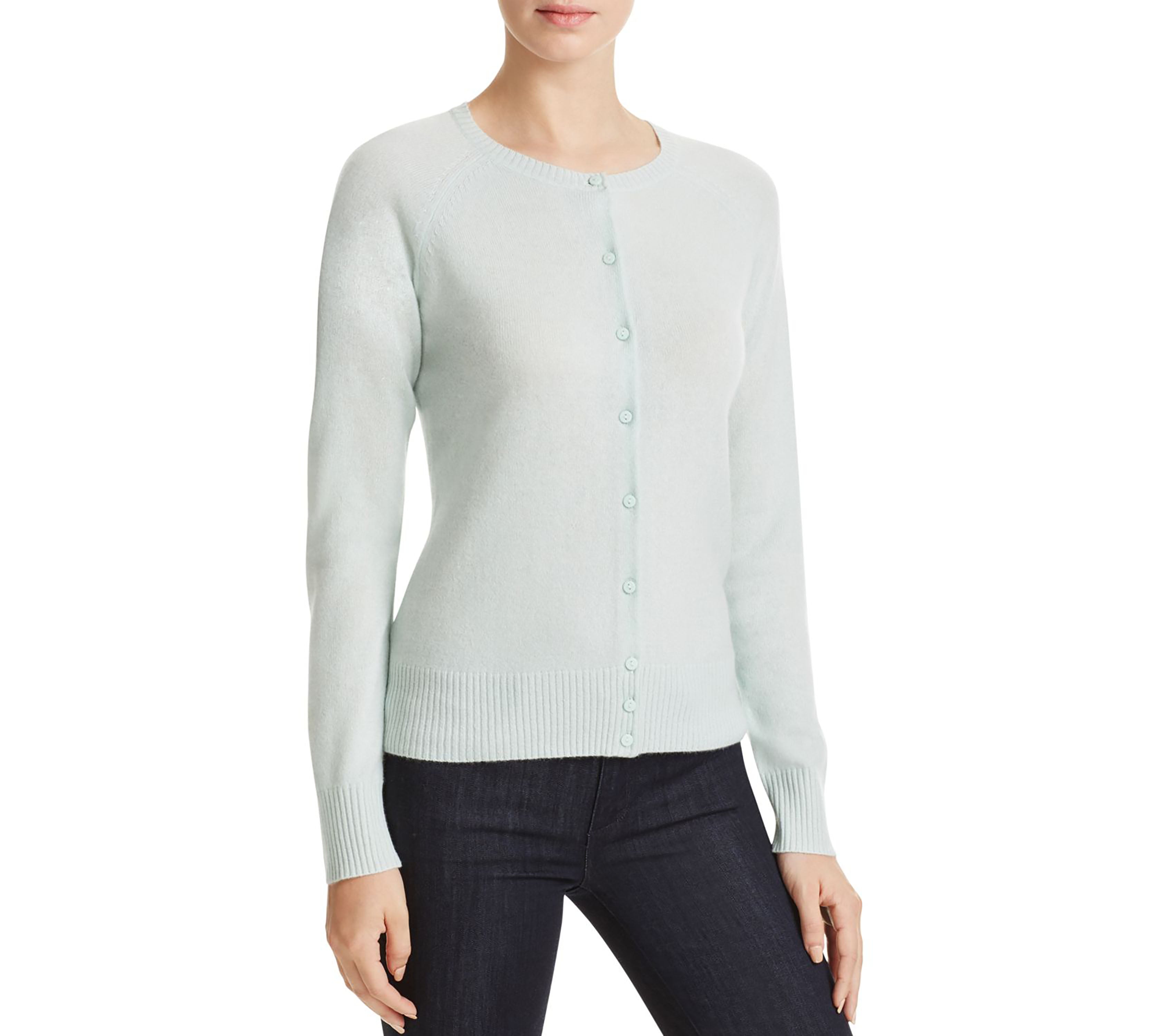 AQUA Cashmere Cashmere Basic Cardigan