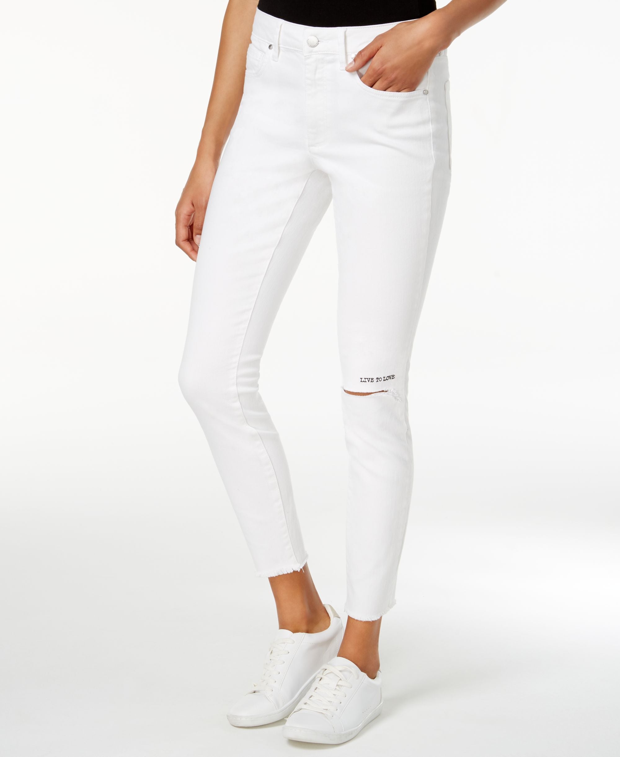 Rachel Rachel Roy Live To Love Ripped Skinny Jeans