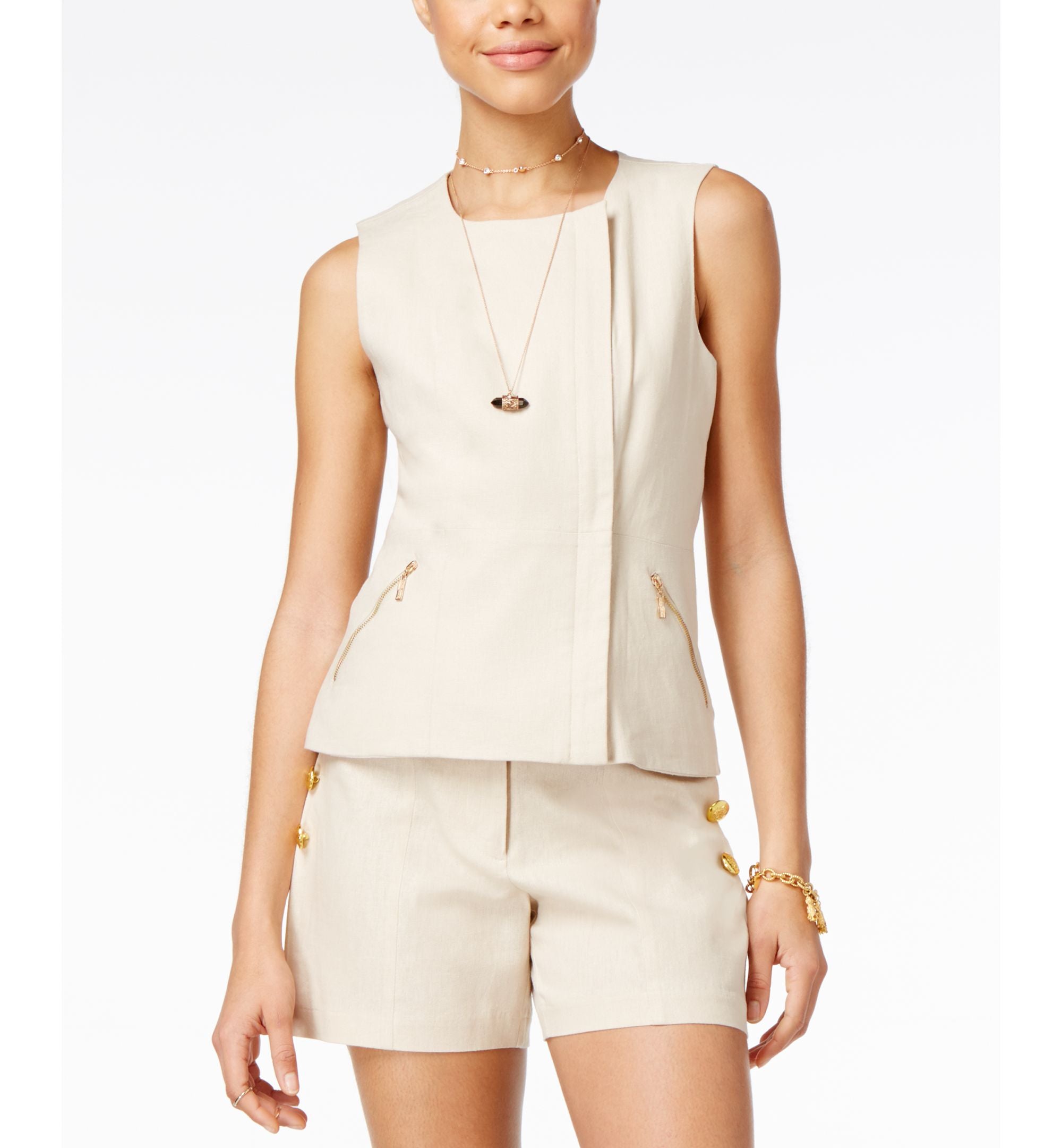 XOXO Juniors Linen Blend Vest