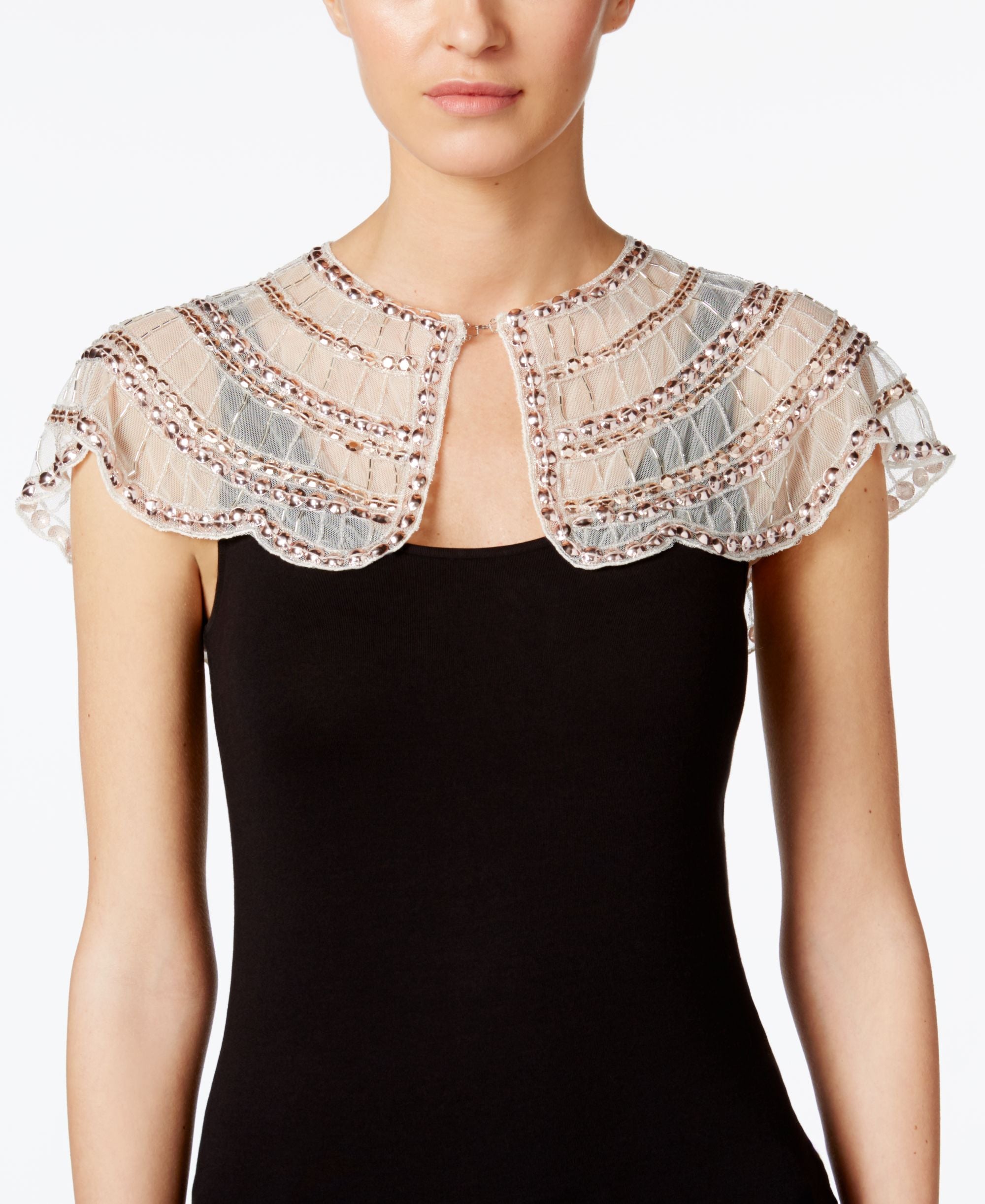 INC International Concepts Beaded Mini Capelet
