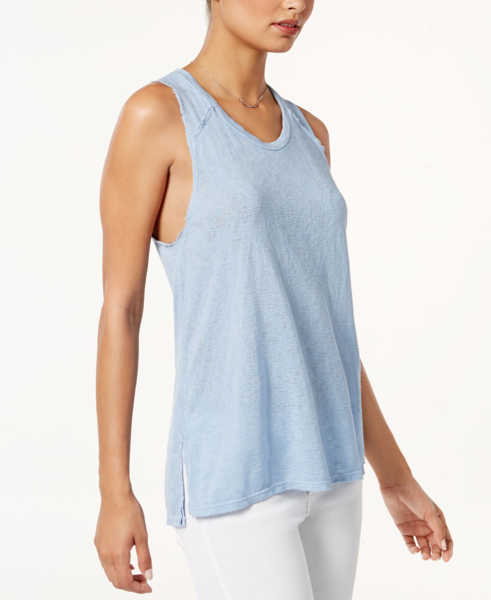 Project Social T James Raw Edge Cotton Tank Top