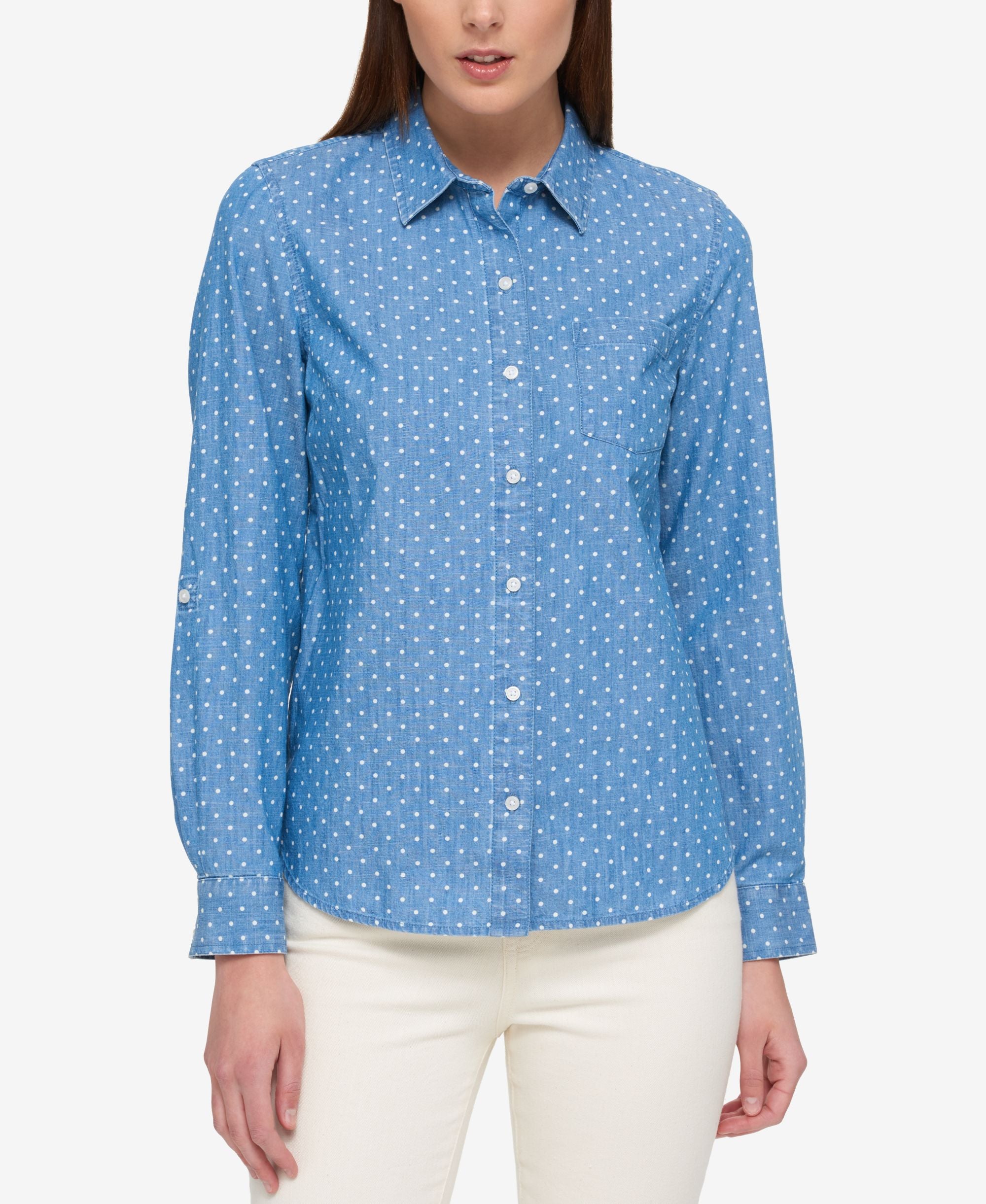 Tommy Hilfiger Cotton Chambray Utility Shirt