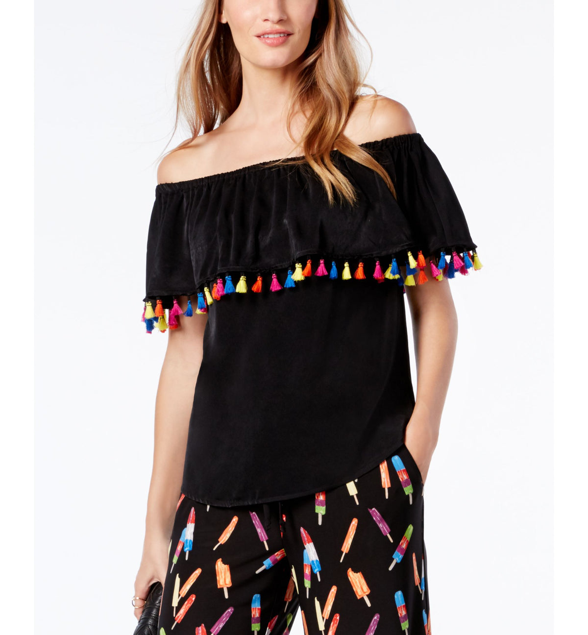 INC International Concepts Popsicle Off The Shoulder Top