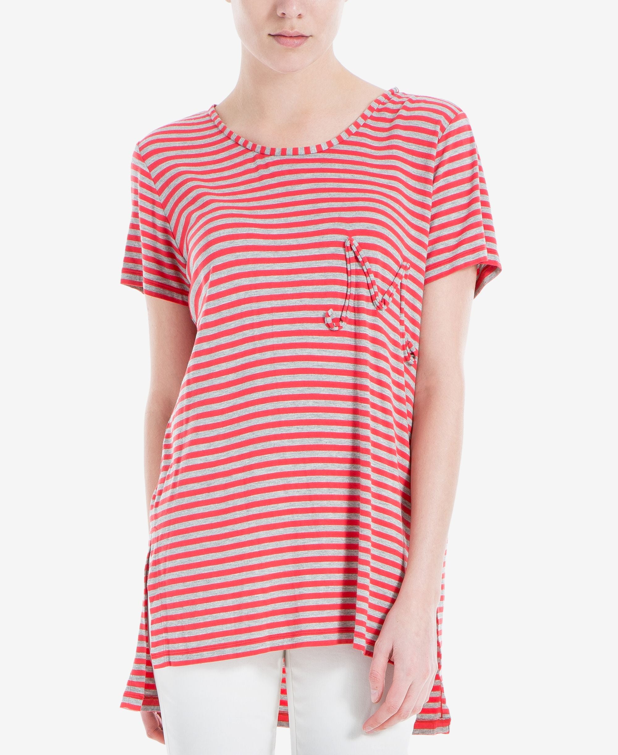 Max Studio London High Low Emblem T-Shirt