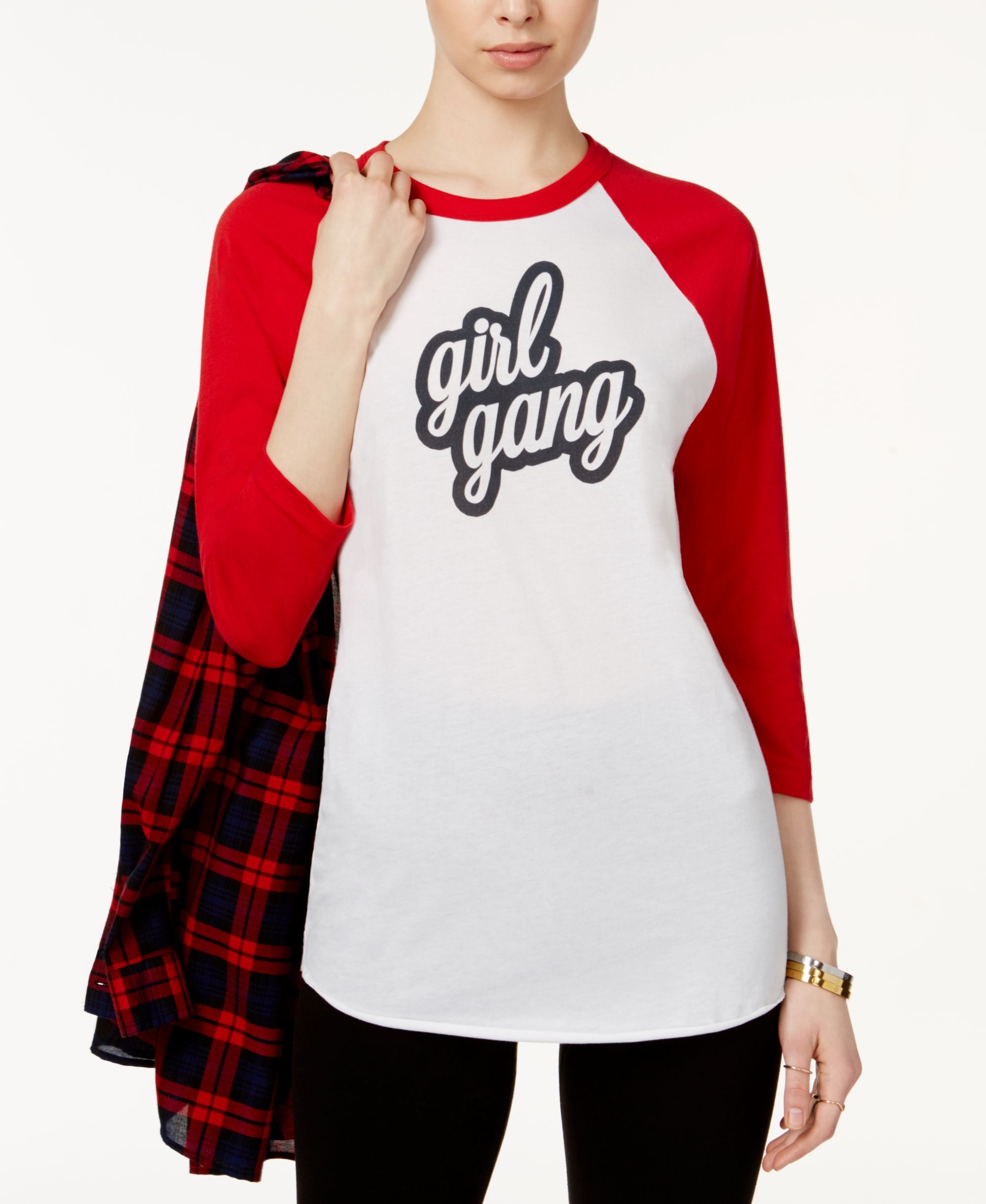 Kid Dangerous Girl Gang Graphic Baseball T-Shirt