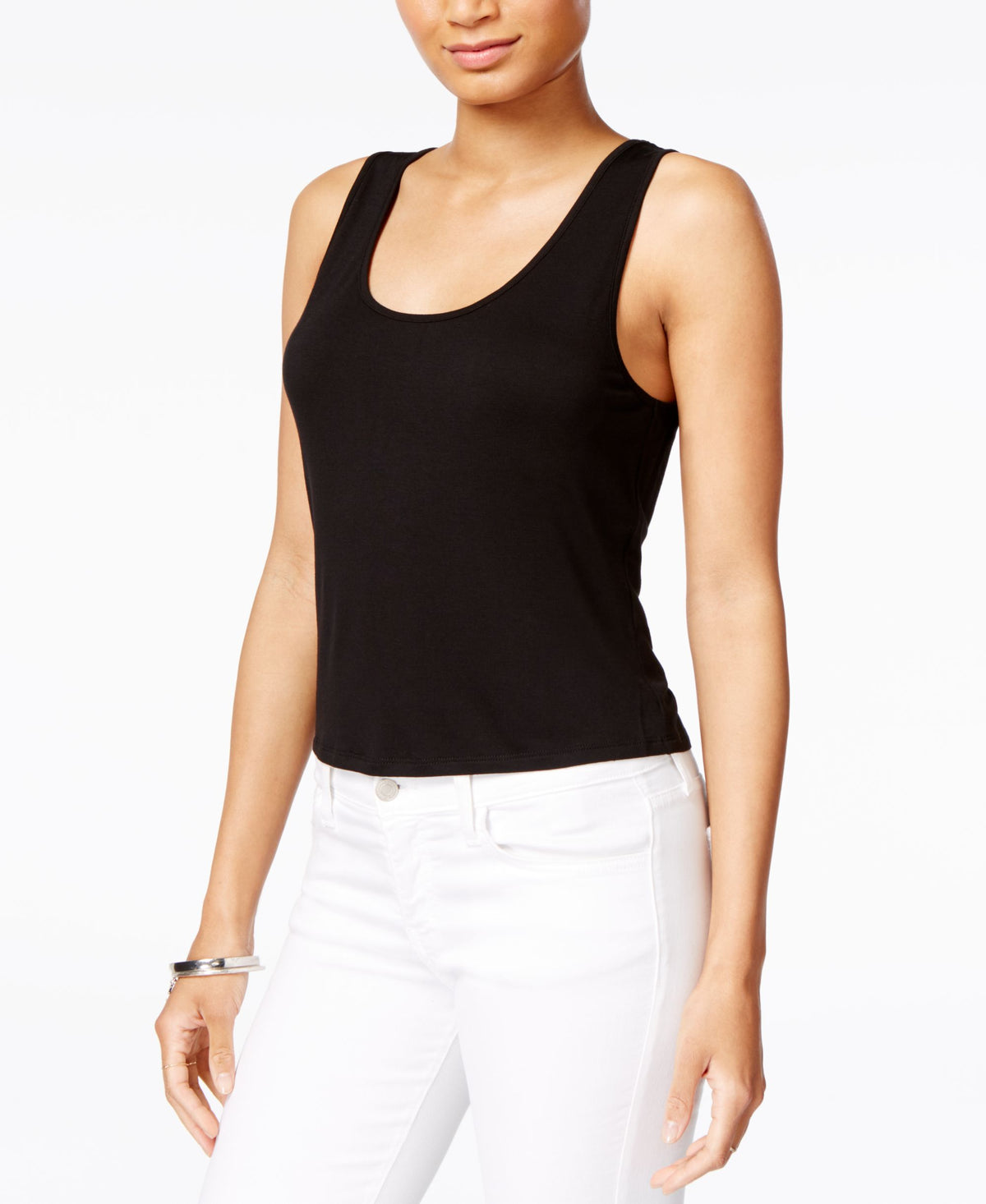 Kensie Laced Back Crop Top