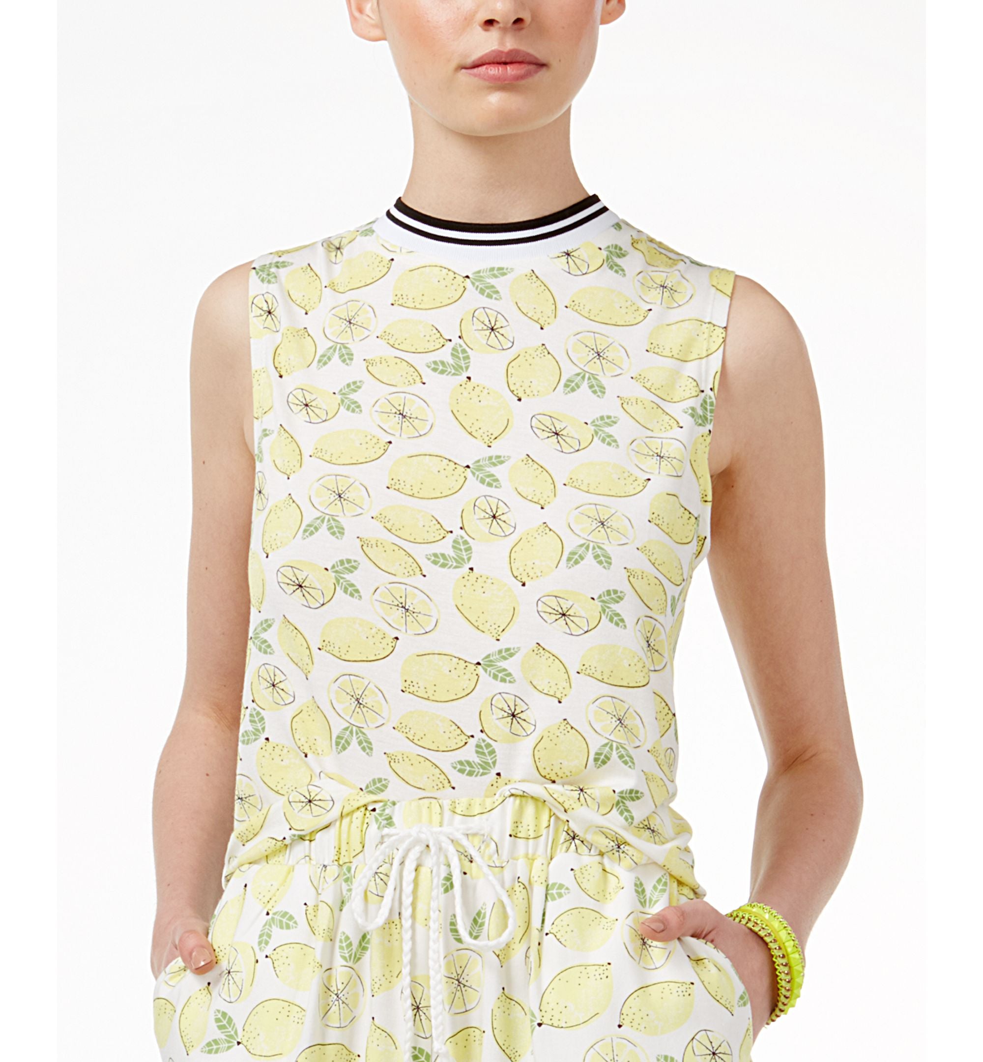 The Edit By Seventeens Printed Crop Tank Top