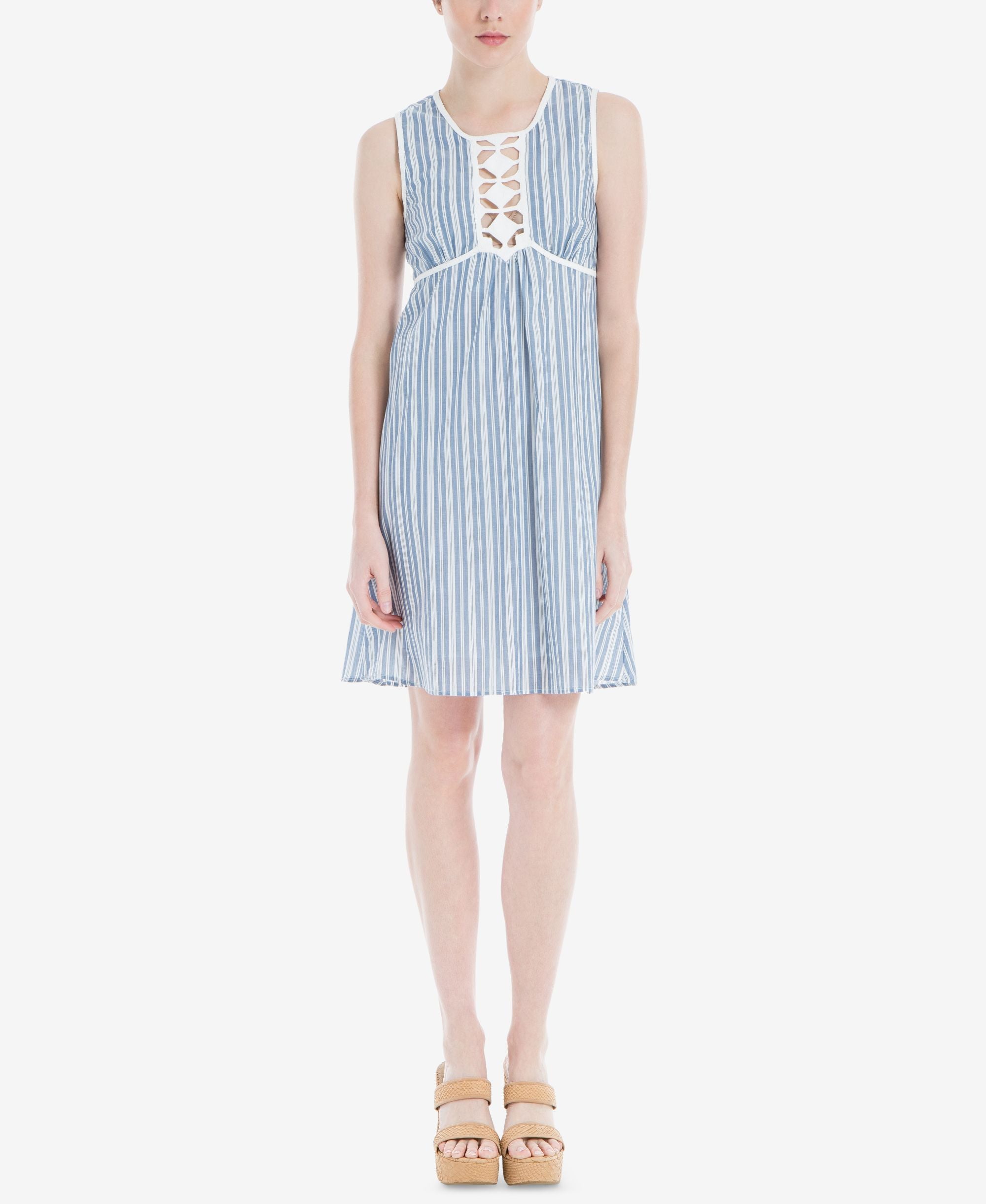 Max Studio London Striped Cutout Dress