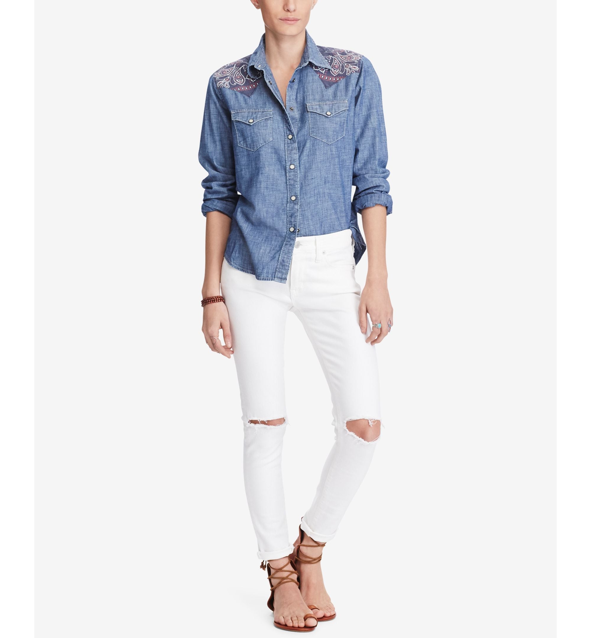 Denim Supply Ralph Lauren Cotton Chambray Shirt