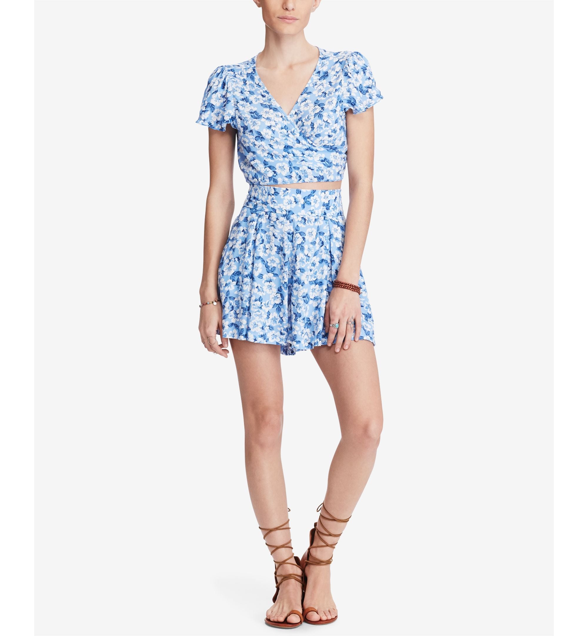 Denim Supply Ralph Lauren Floral Print Crop Top