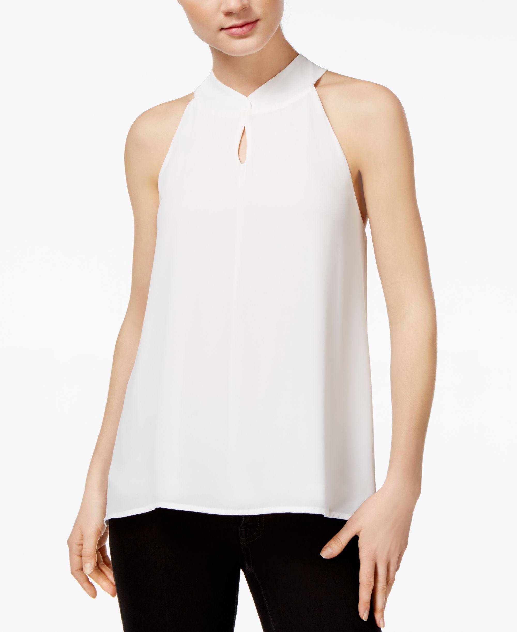 BAR III Tie Back Keyhole Top