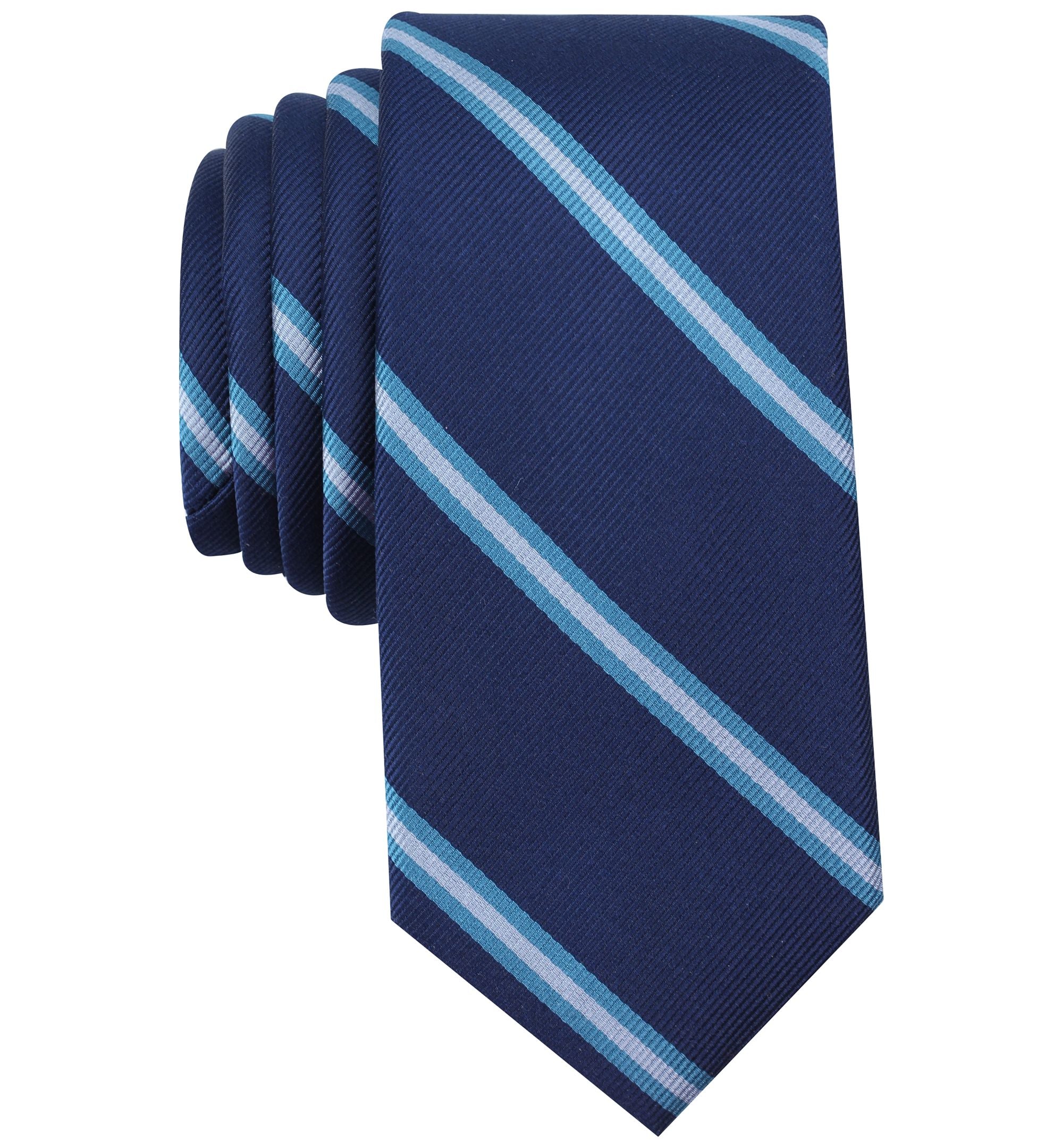 Bar III Mens Hancock Stripe Skinny Tie