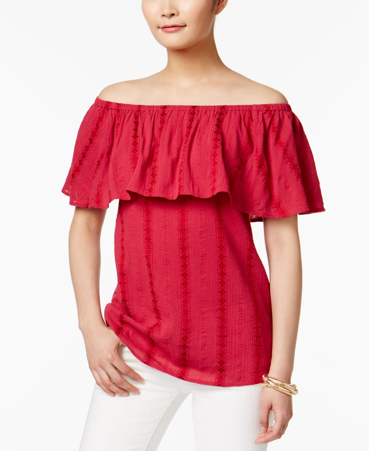 Ruffled Off-The-Shoulder Top