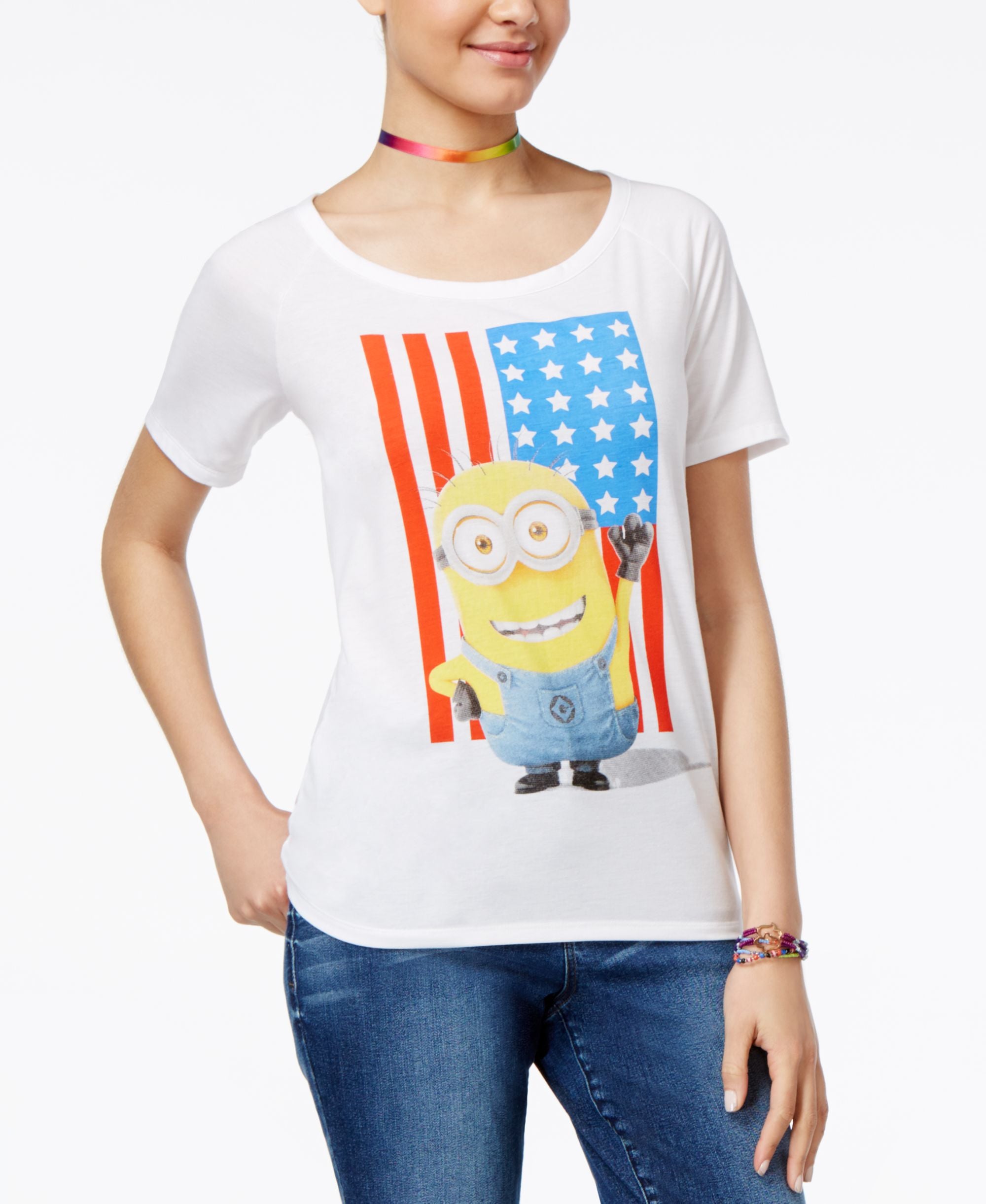 Despicable Me Juniors Minion Flag Graphic T-Shirt By Hybrid