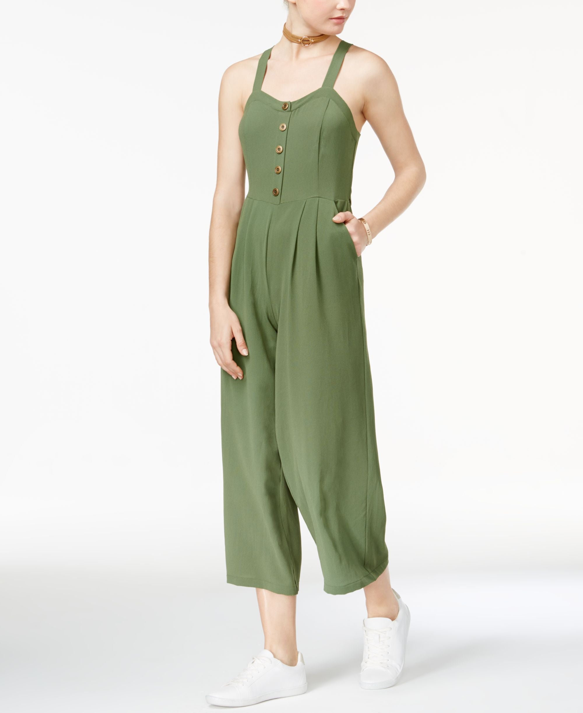 Shift Juniors Cropped Wide Leg Jumpsuit