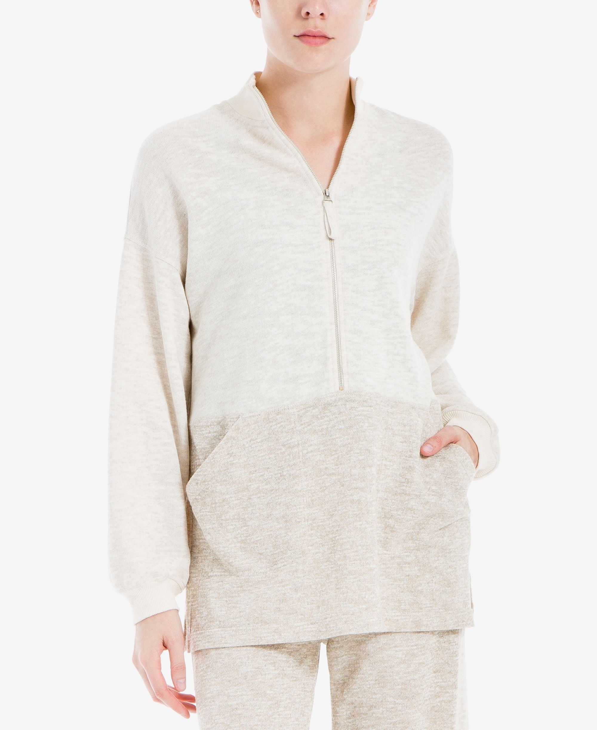 Max Studio London Zip Front Sweater