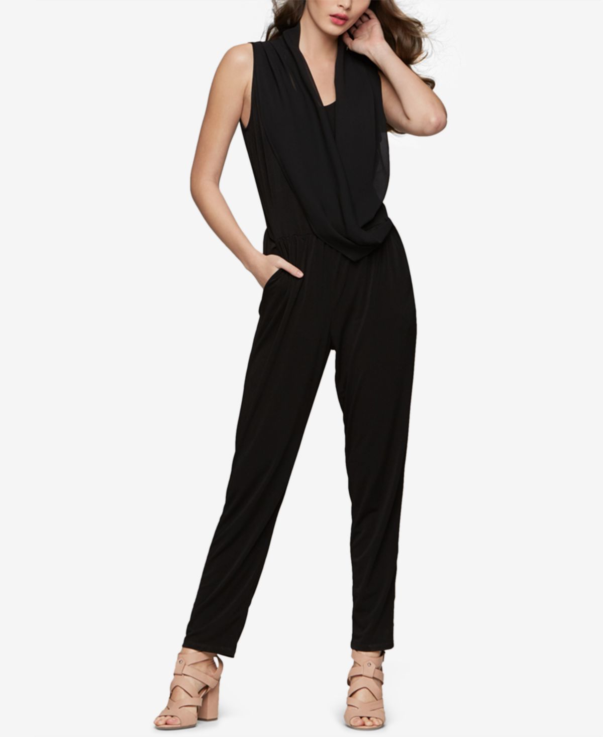 Sleeveless Draped Jumpsuit