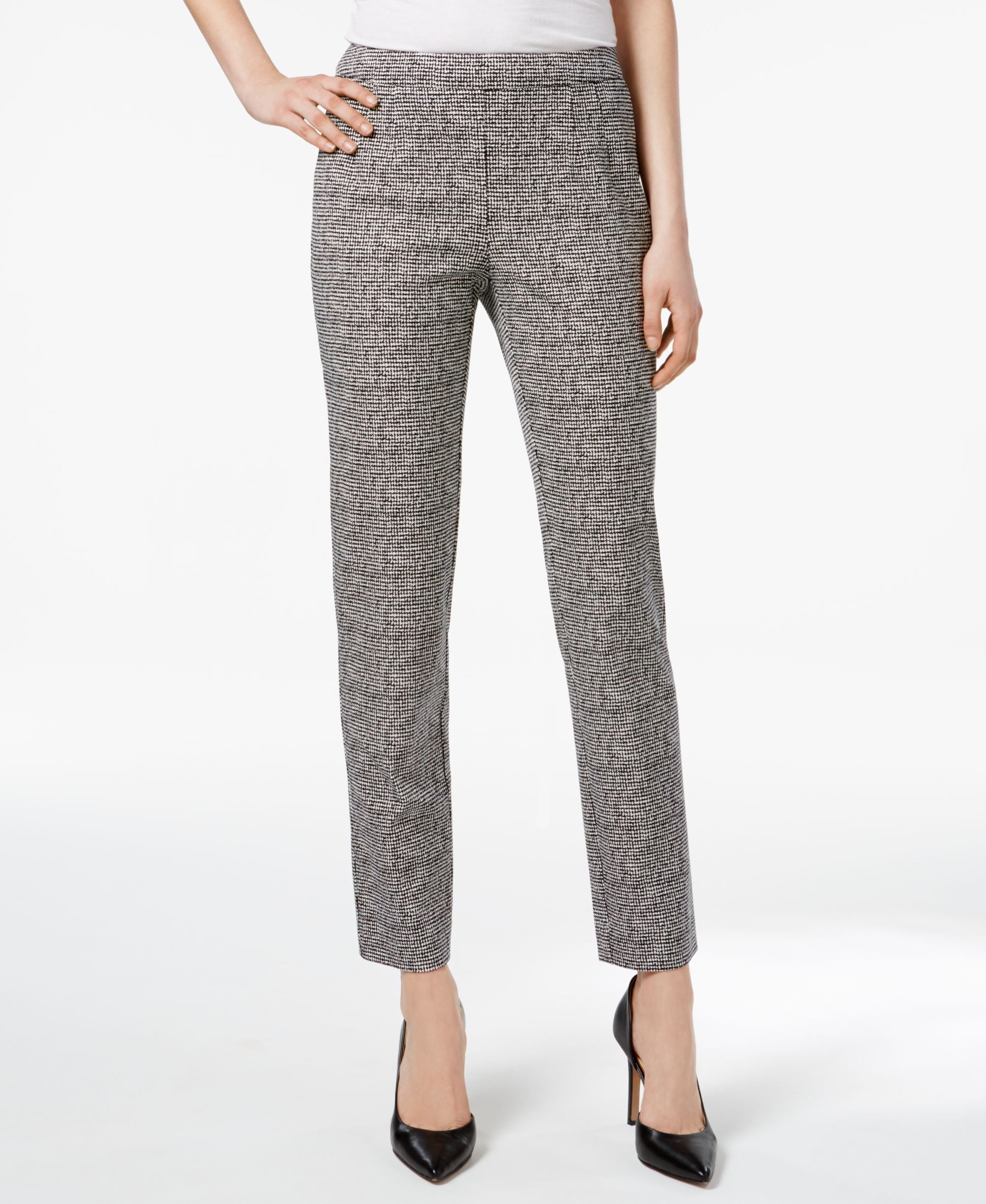 Charter Club Printed Tummy Control Ankle Pants