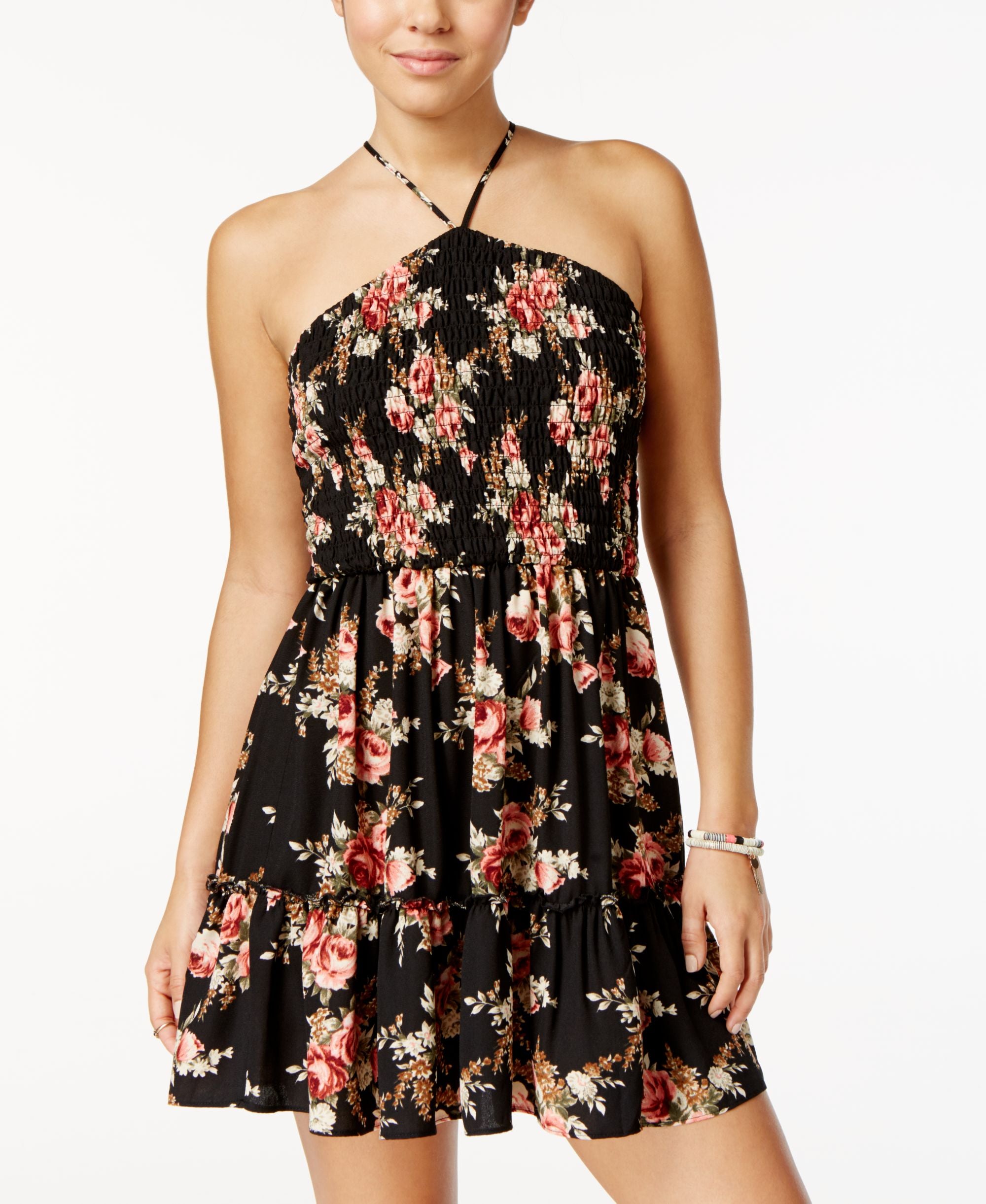 B Darlin Juniors Strappy Back Fit Flare Dress