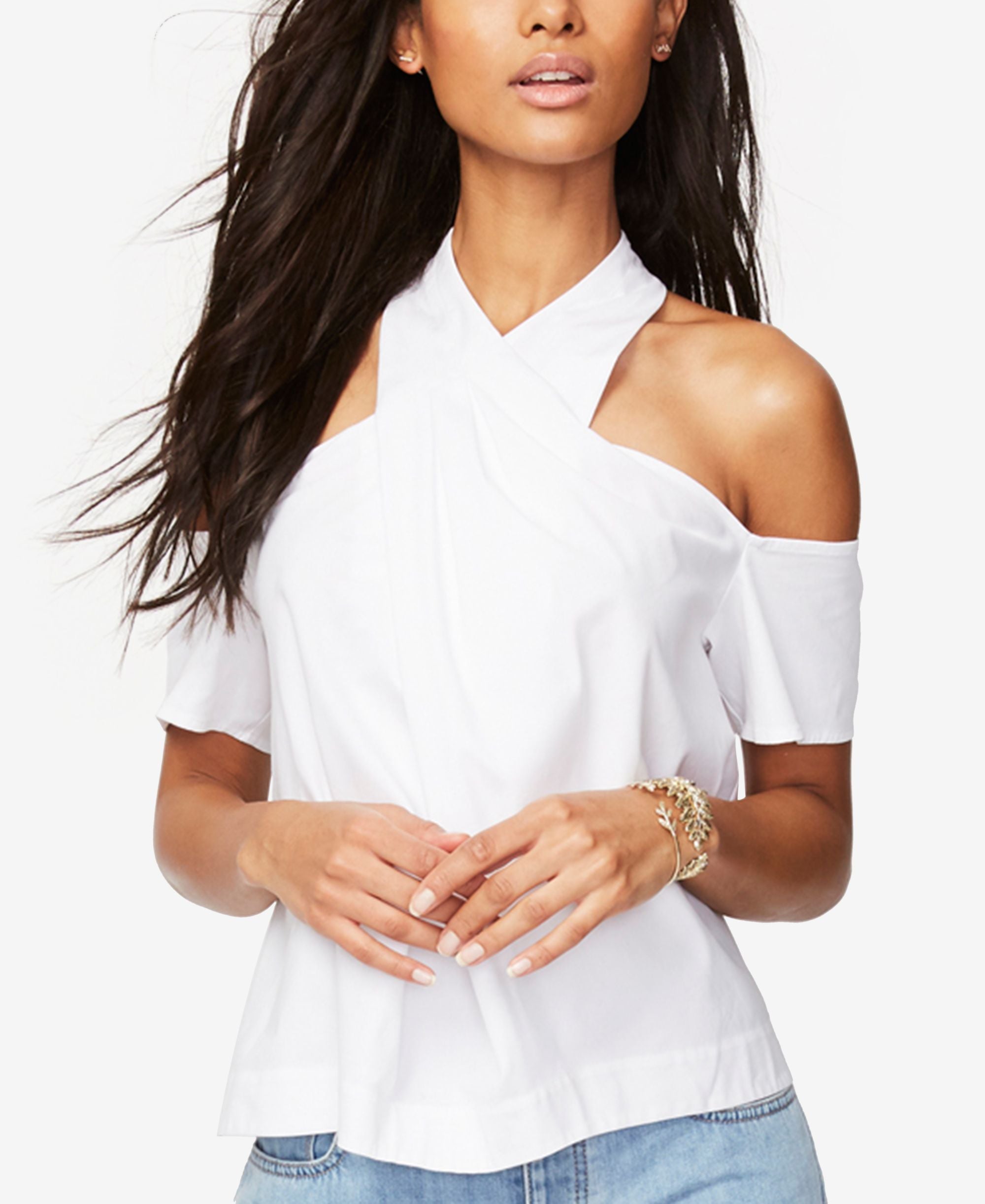 Rachel Rachel Roy Cold Shoulder Halter Top