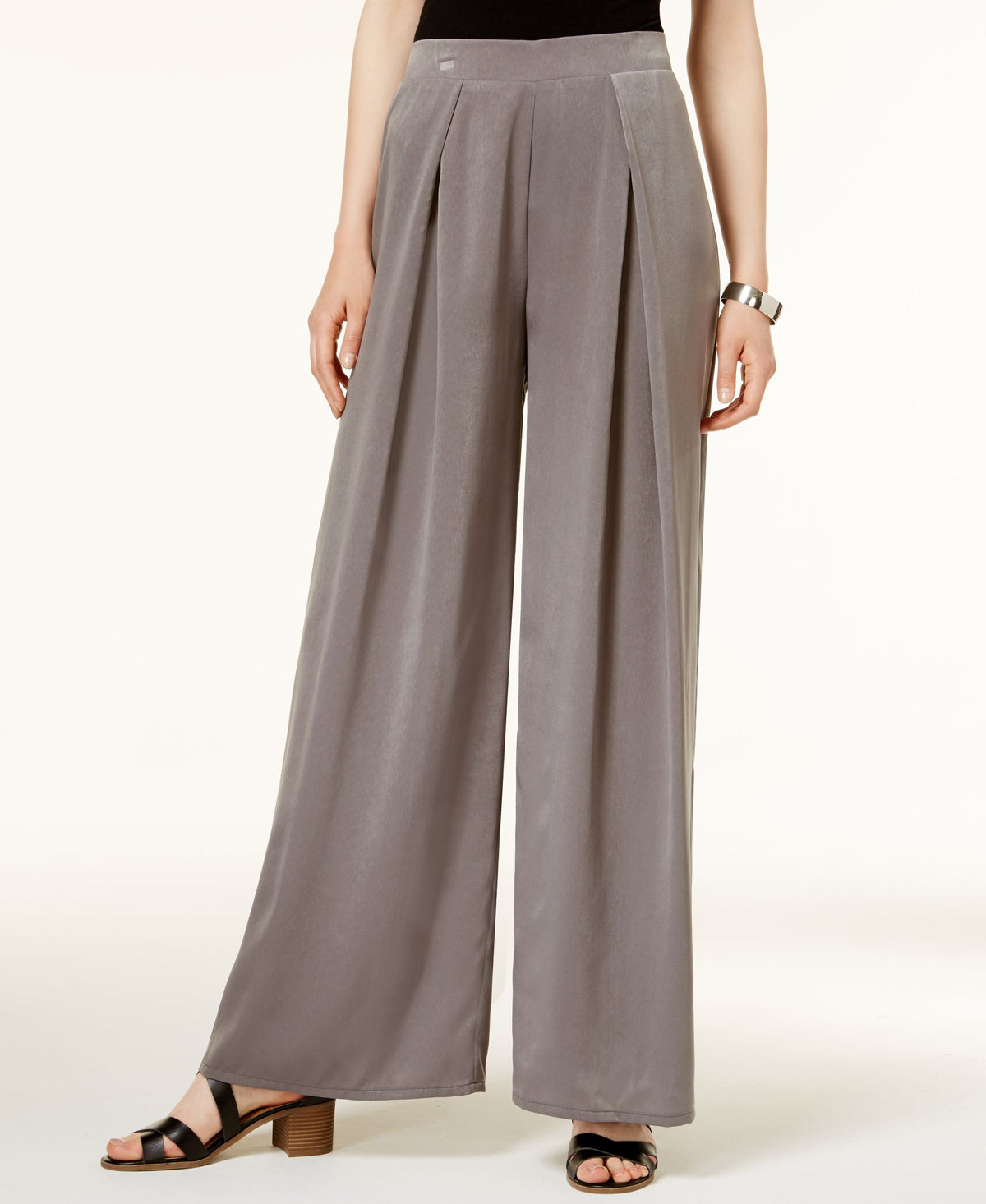 BAR III Pleated Wide Leg Soft Pants