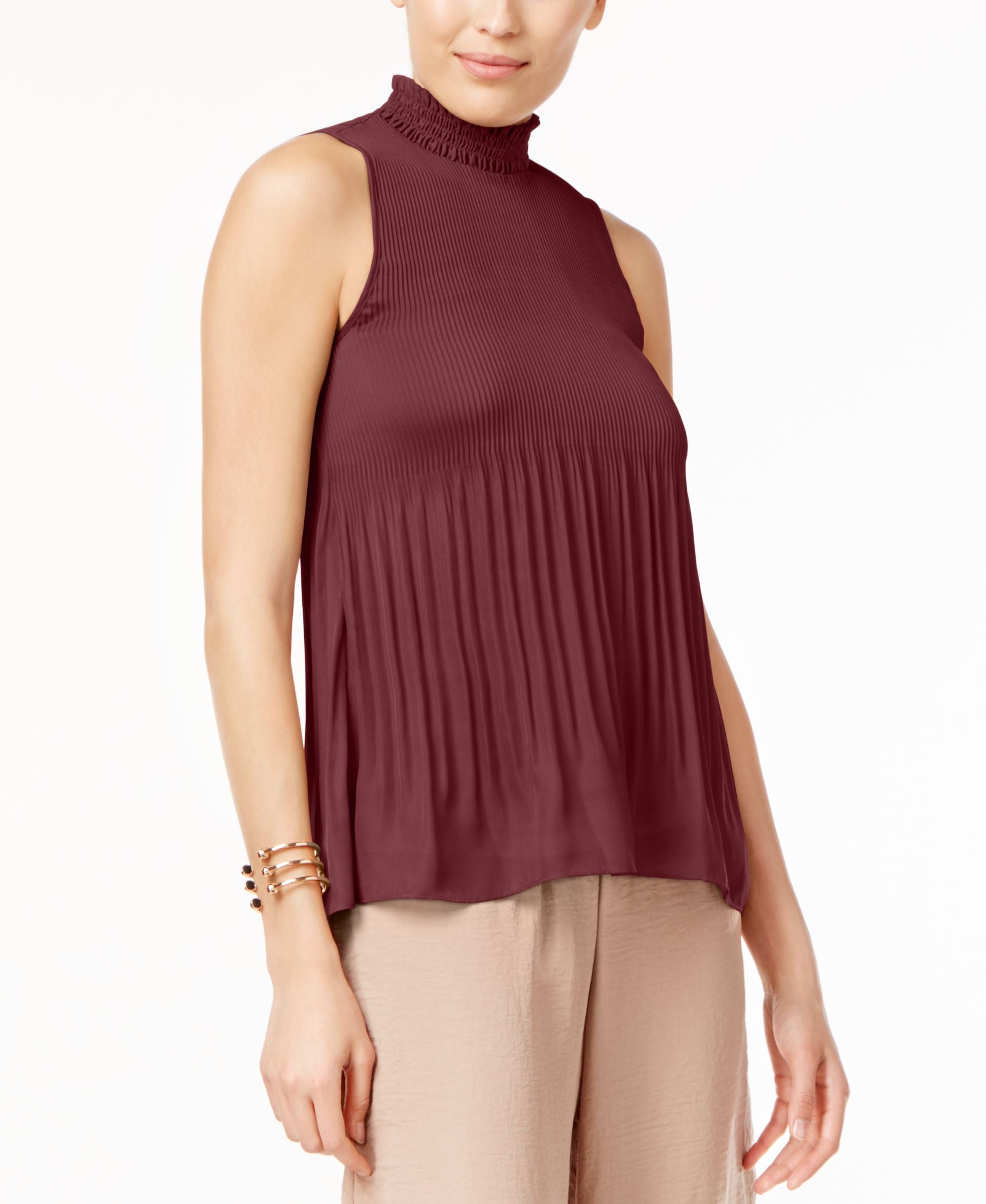 Cable Gauge Pleated Top