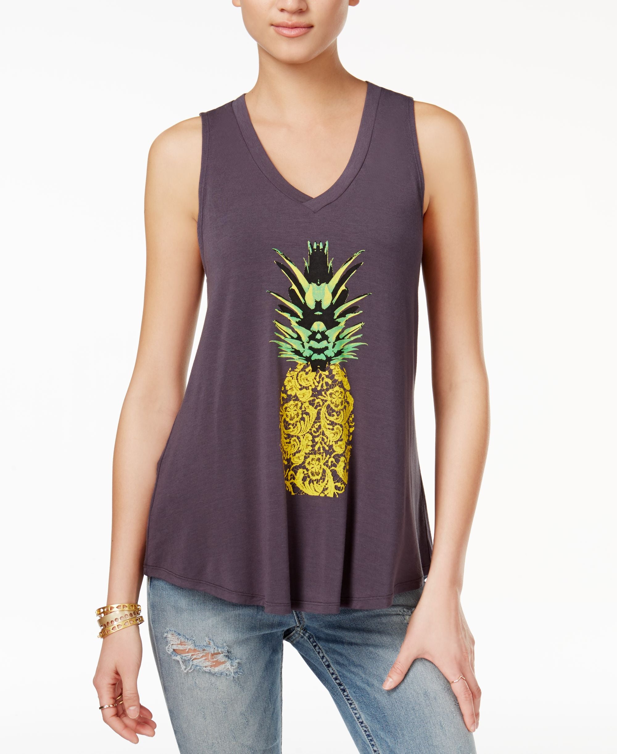 Carbon Copy Pineapple Graphic Tank