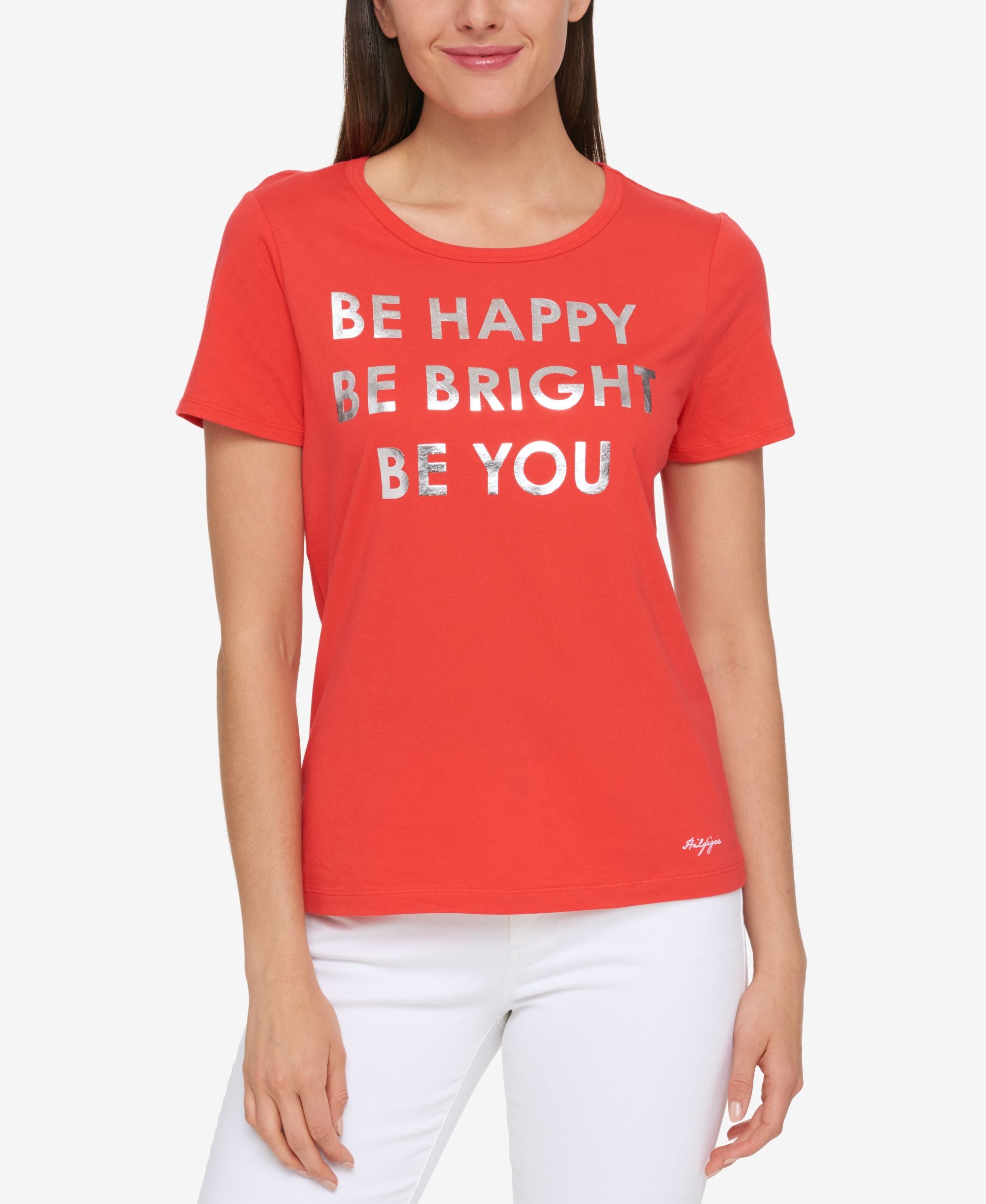 Tommy Hilfiger Be Happy Metallic Graphic T-Shirt