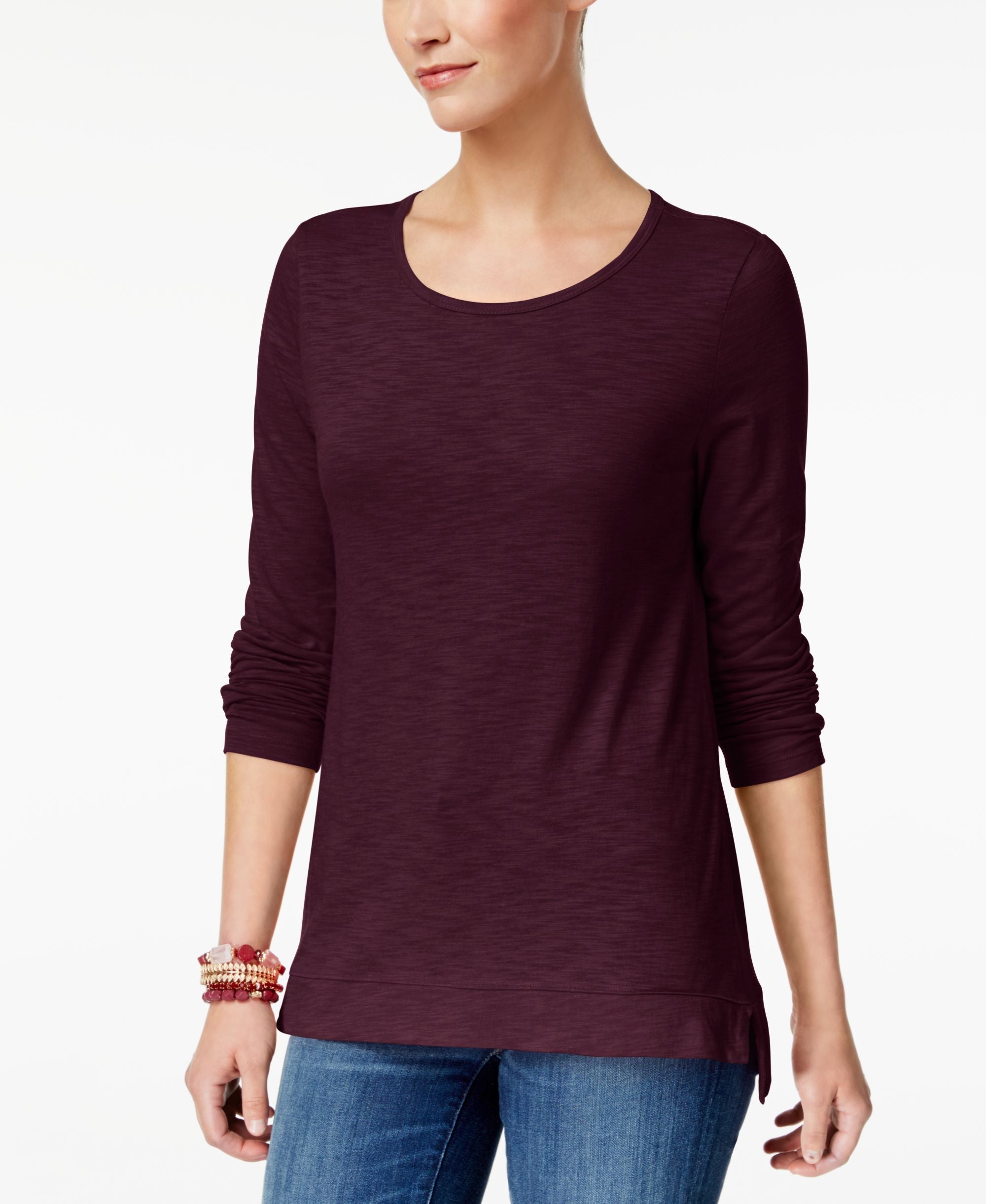 Style & Co High Low Long Sleeve T-Shirt