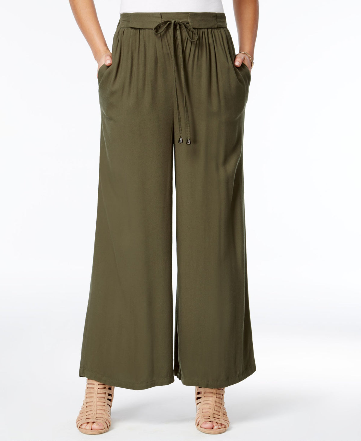 One Hart Juniors' Tie-Front Gaucho Pants