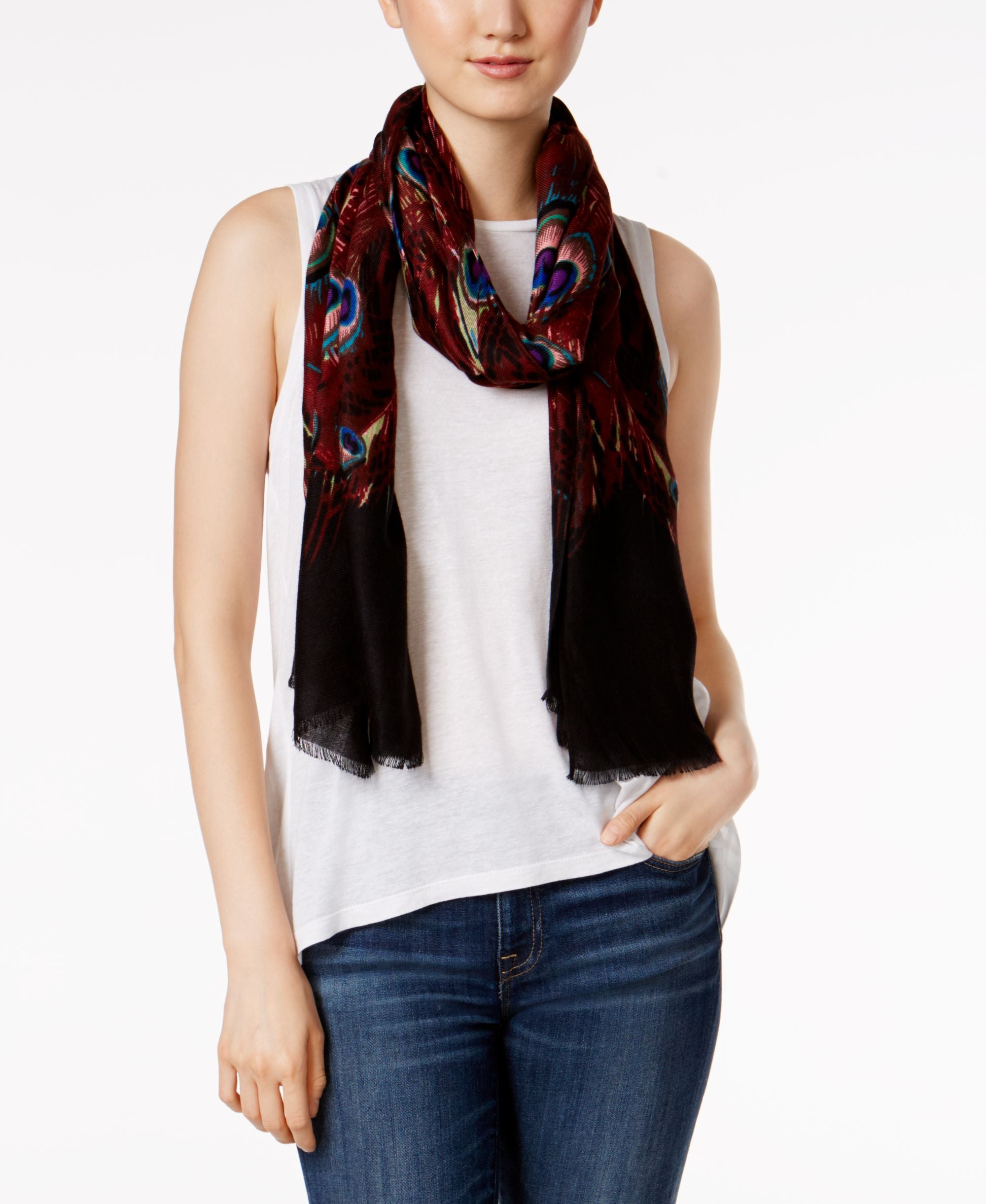 INC International Concepts Peacock Scarf