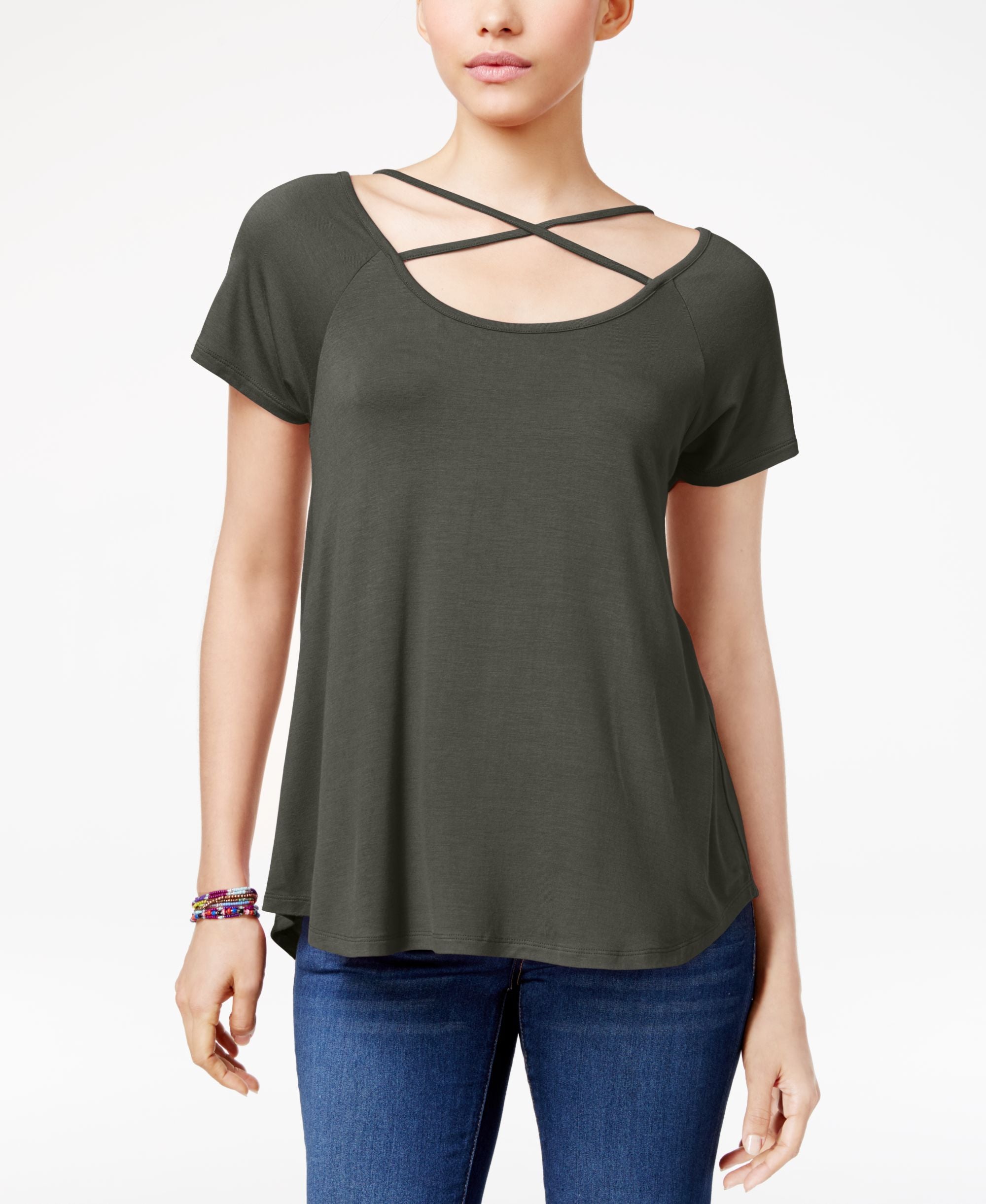 Hippie Rose Juniors Criss Cross Tee