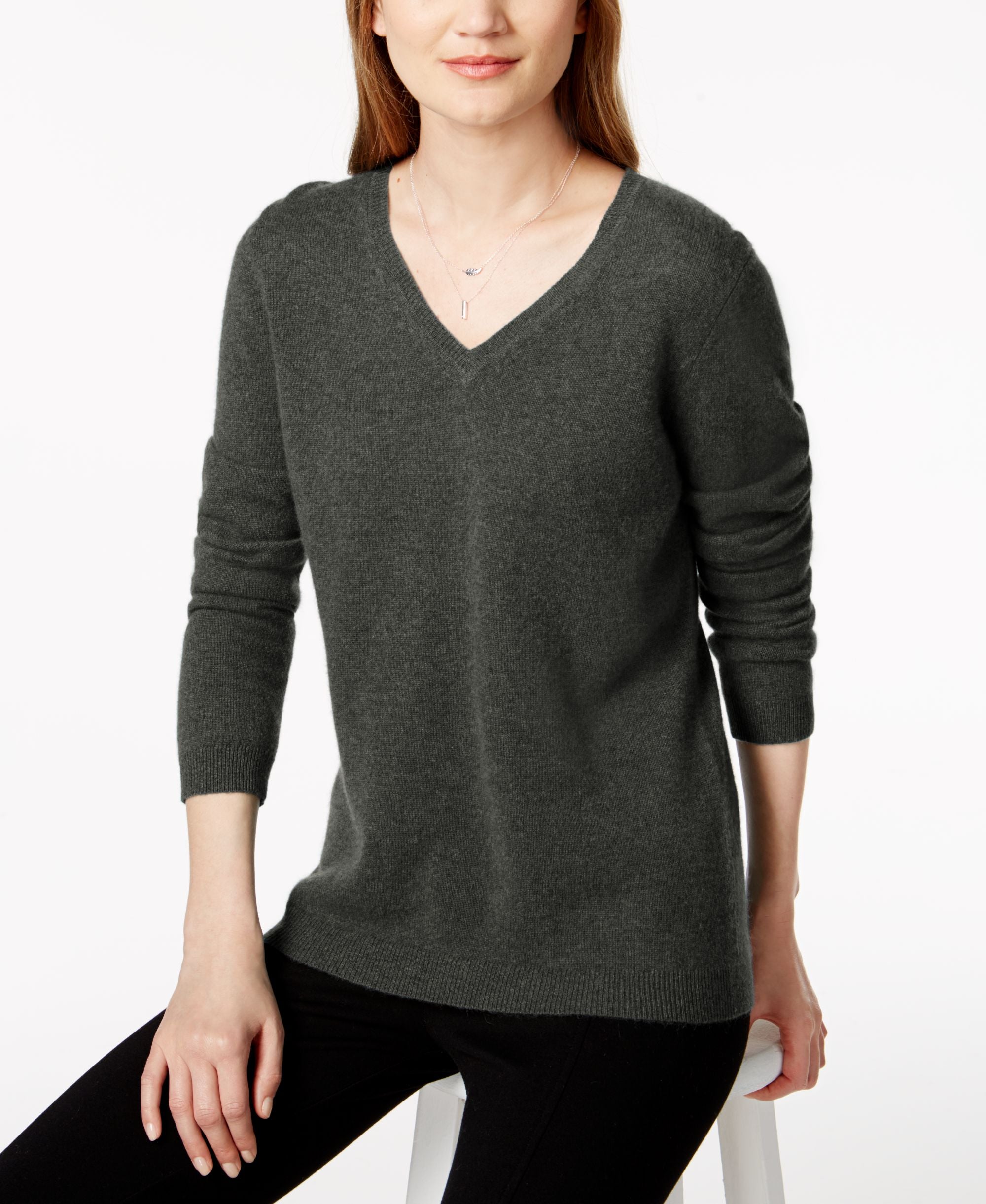 Charter Club V Neck Cashmere Sweater
