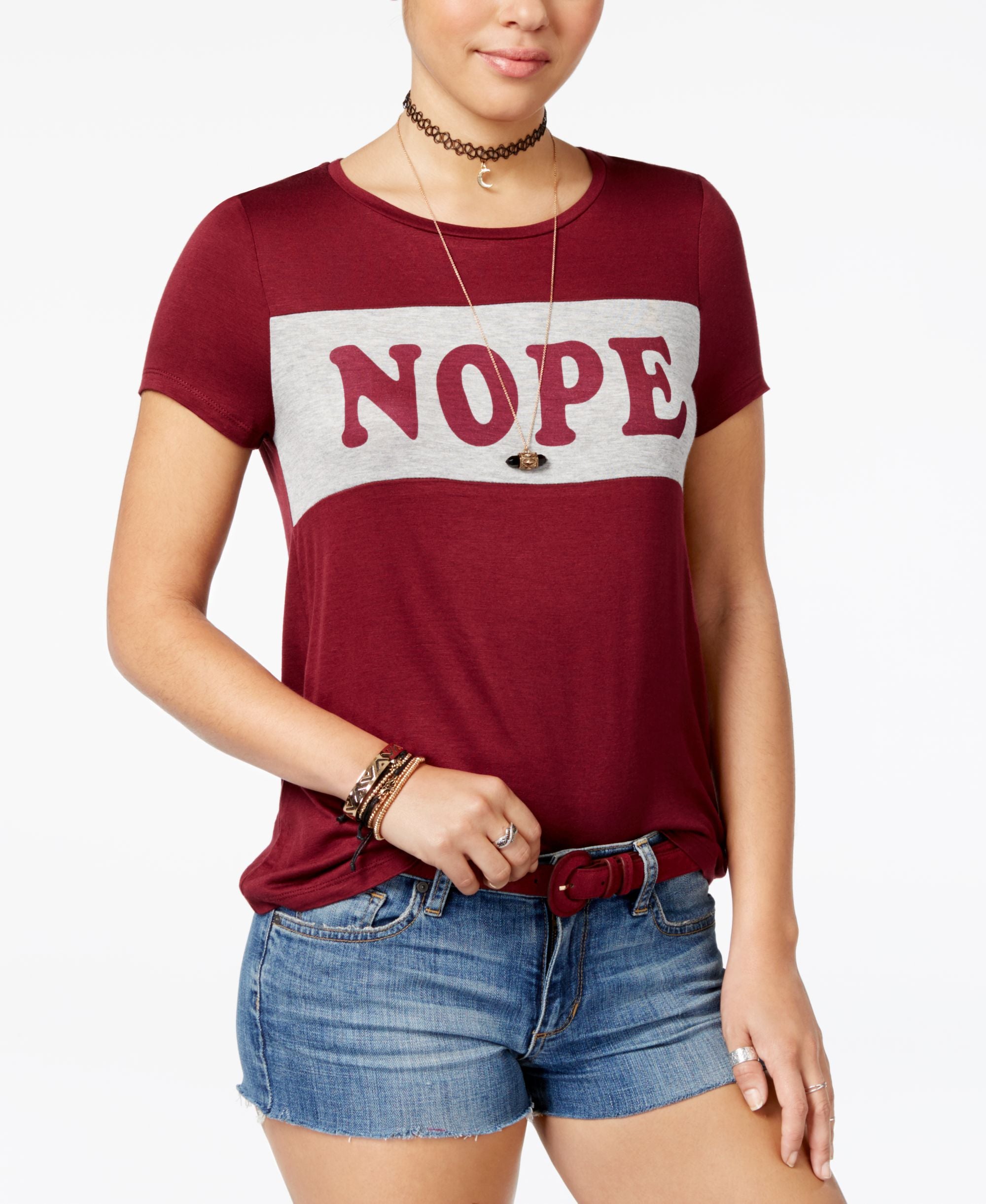 Rebellious One Juniors Text Graphic T-Shirt