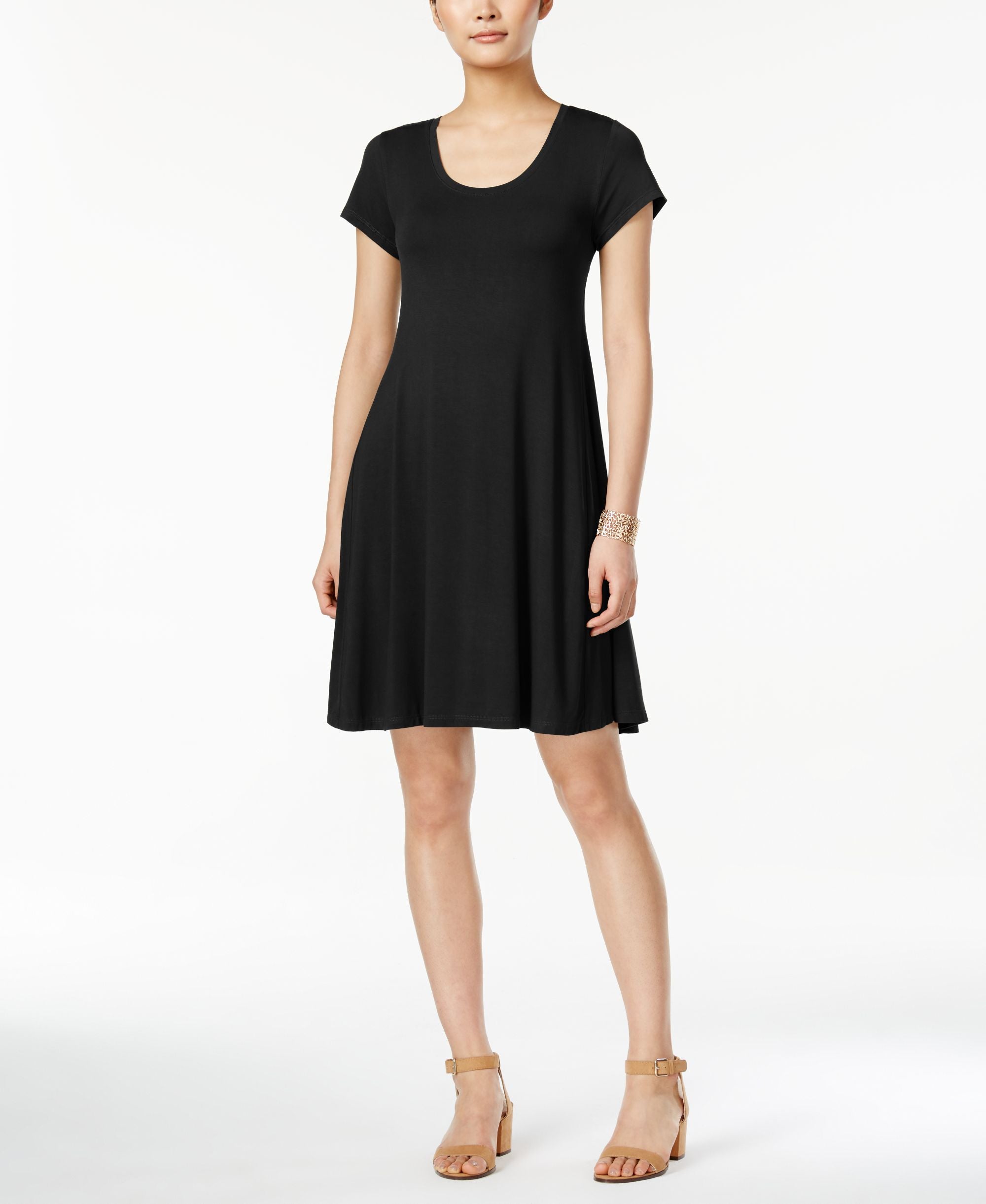 Women's Short-Sleeve A-Line Dress