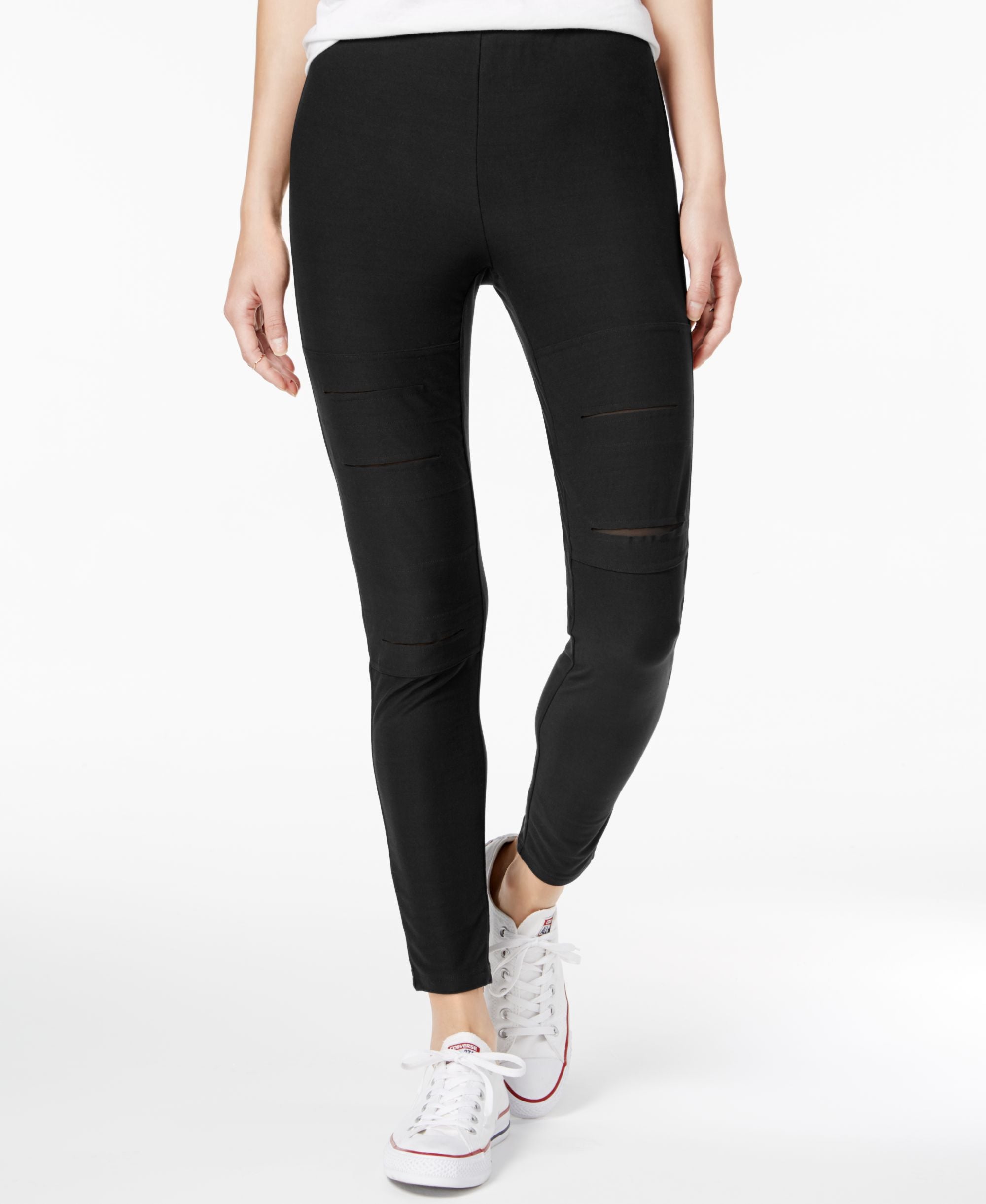 Ultra Flirt Juniors Ripped Illusion Leggings