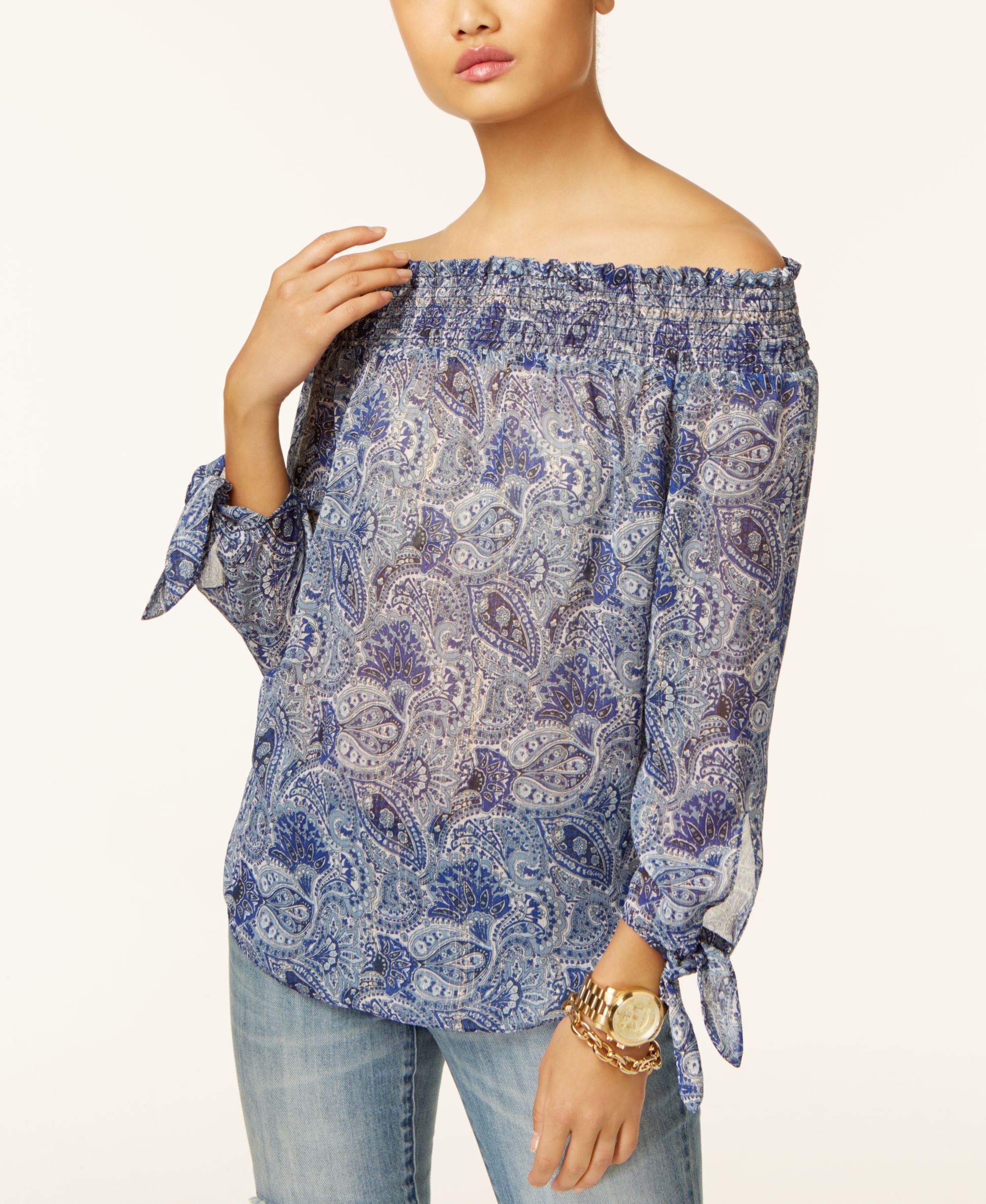 Michael Michael Kors Kinley Off The Shoulder Top